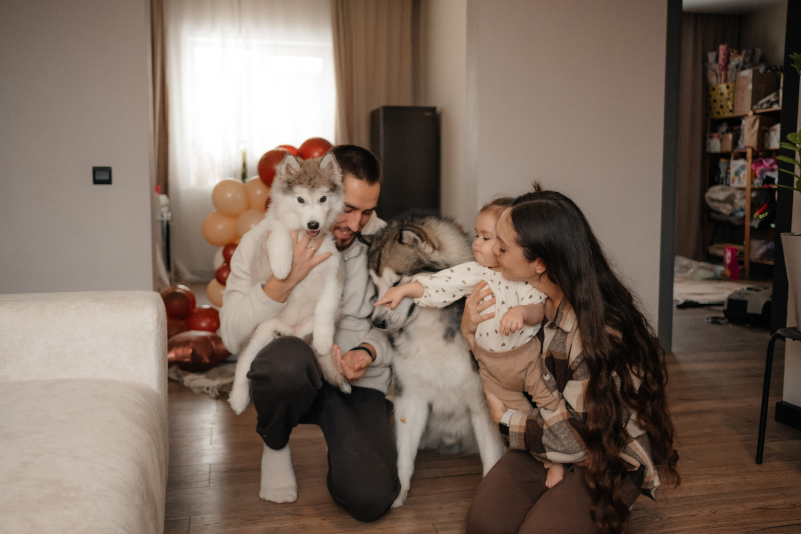 Катя, Саша и Еся | домашняя съемка. Фотограф в Новосибирске Диана Ильиных