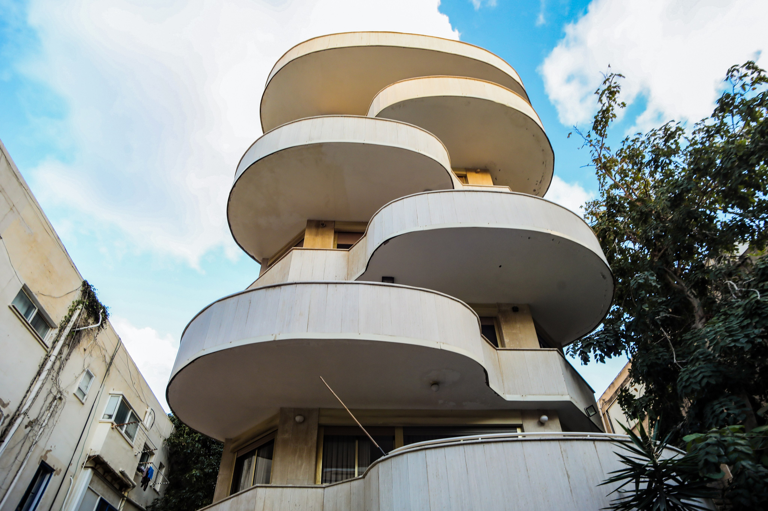 building in Bauhaus style, Tel Aviv, Israel