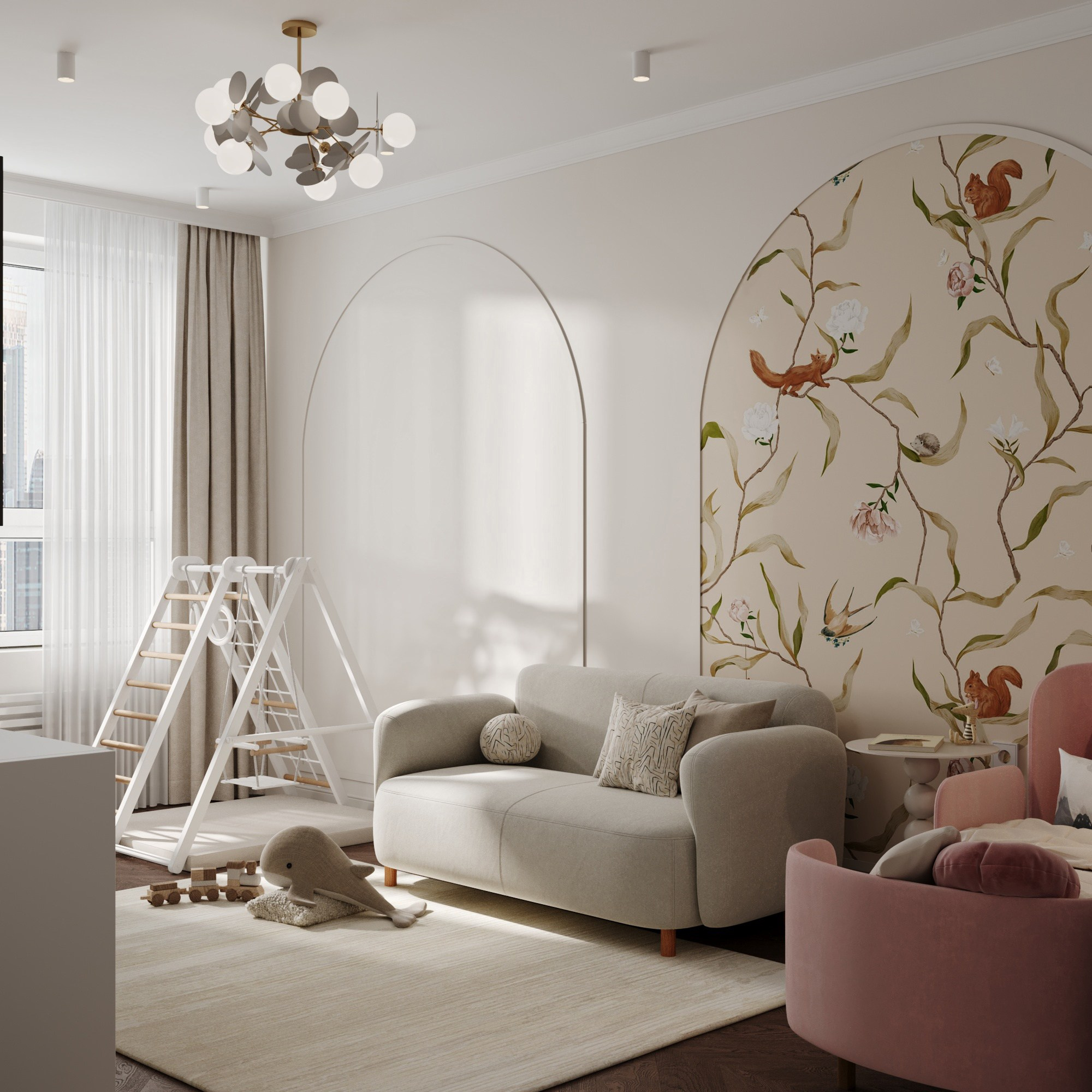 Дизайн Зотова Ксения|Детская Мукомольный пр-зд. Интерьерная 3D визуализация