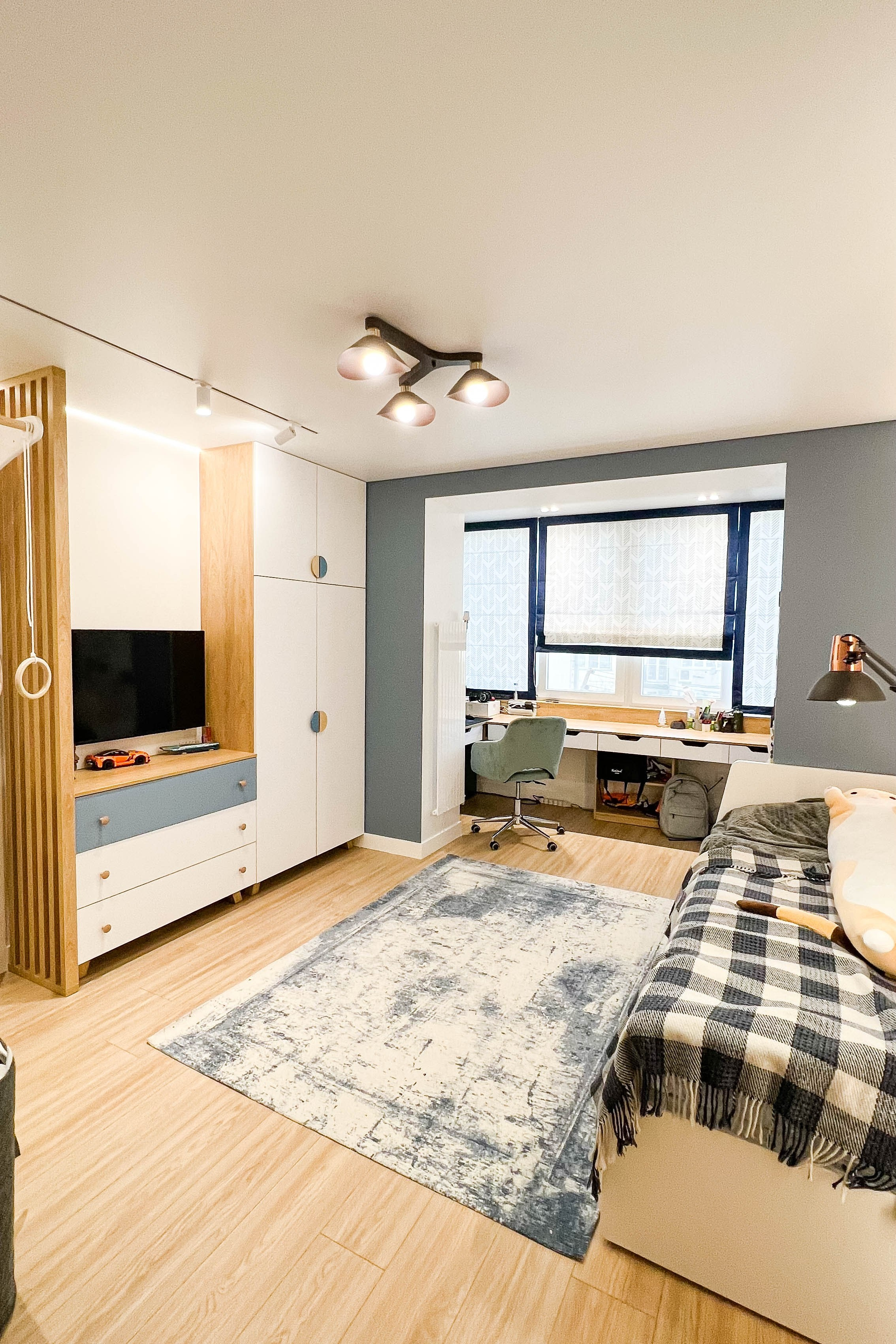 The apartment is in a modern style. Fotograf Dmitrii Donets