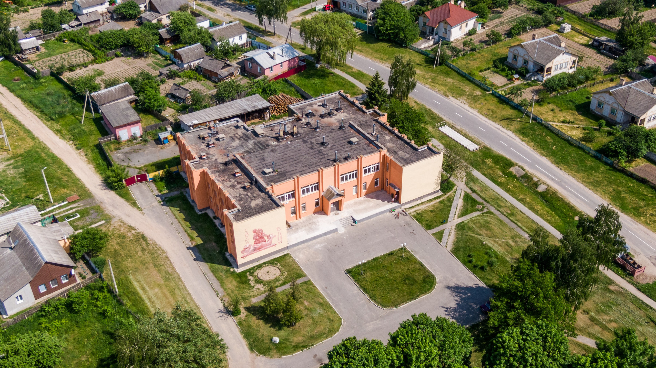 Чечерск с дрона. Роман Свободный — интерьерная и архитектурная съёмка, Москва и МО