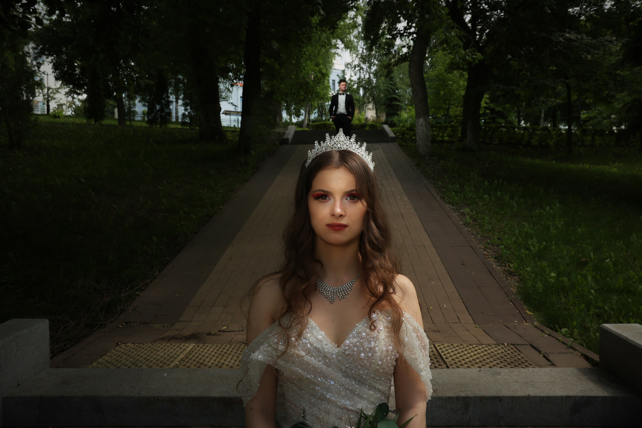 интересное решение фотографии в парке