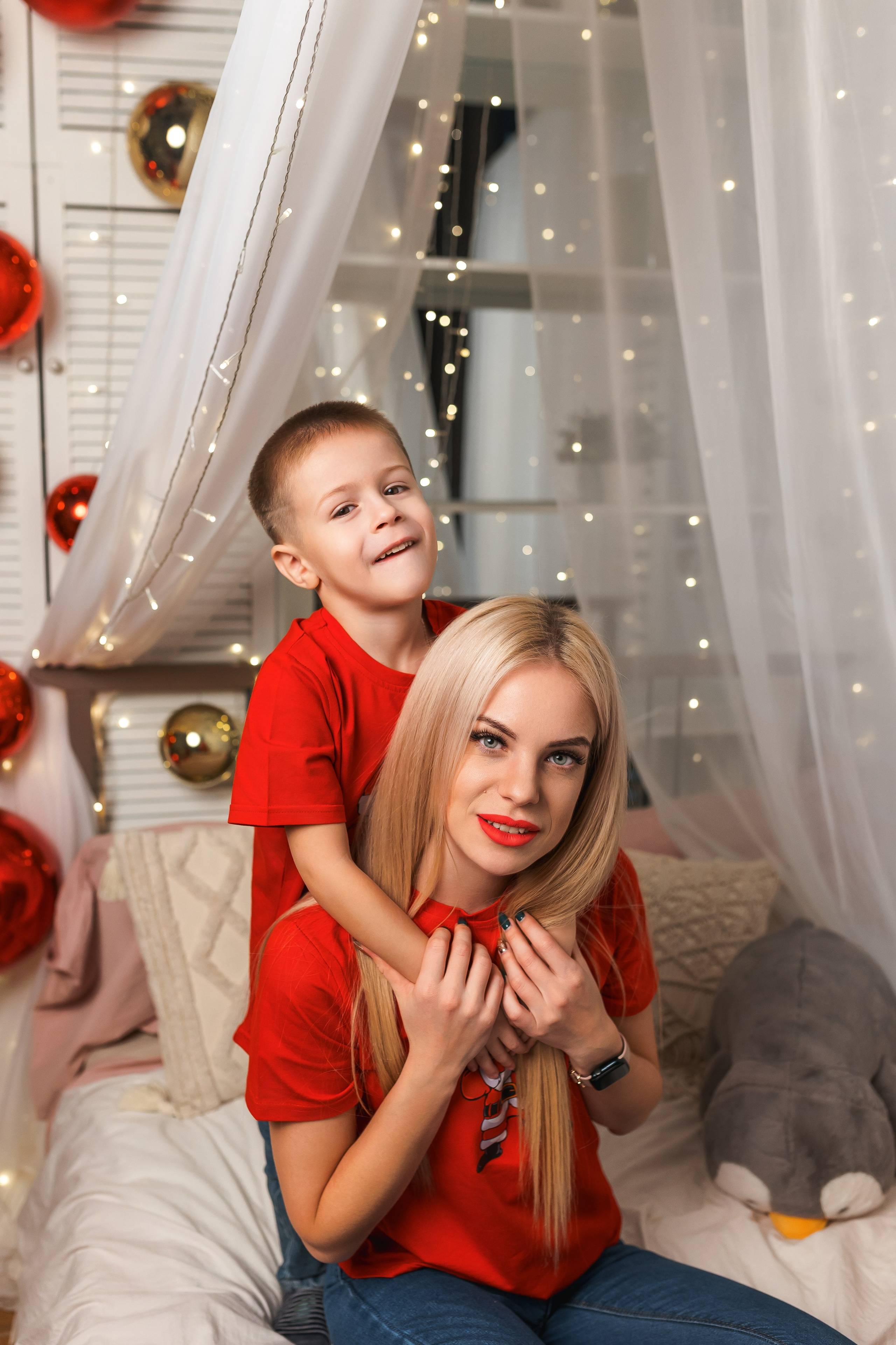 Новогодний фотосет двух семей. Свадебный фотограф в Хабаровске