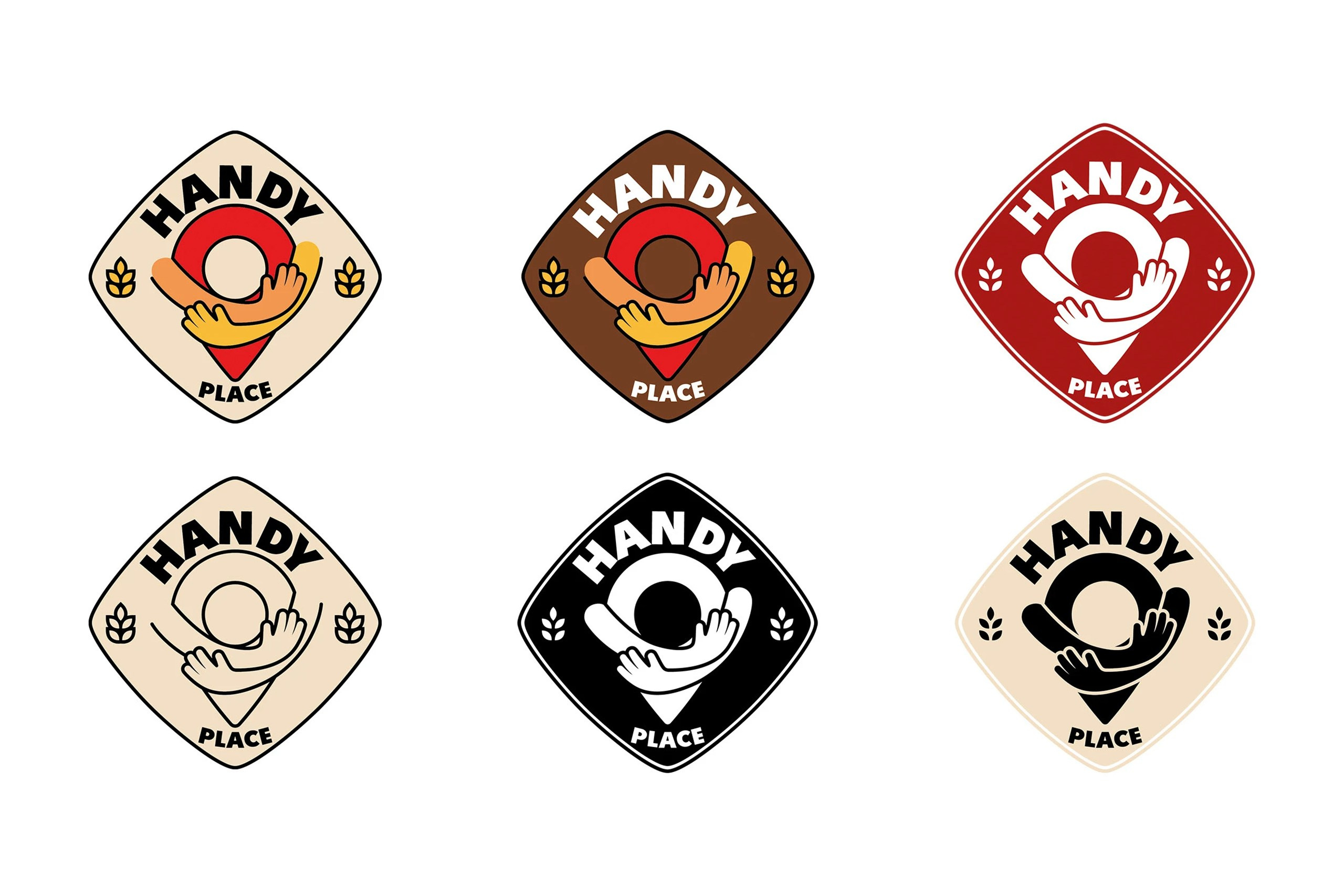 Айдентика HANDY PLACE. Foodcase.pro