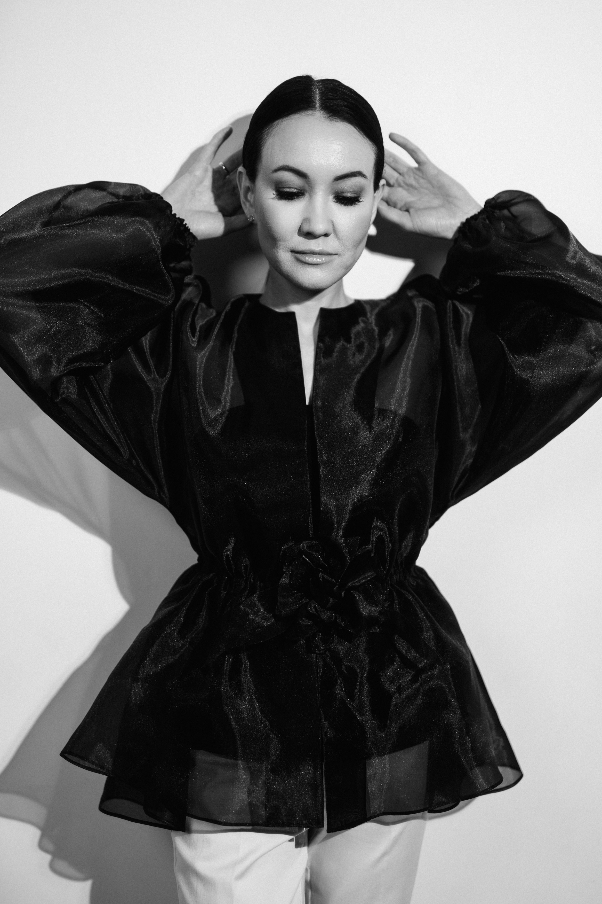 фотосессия в чёрном платье