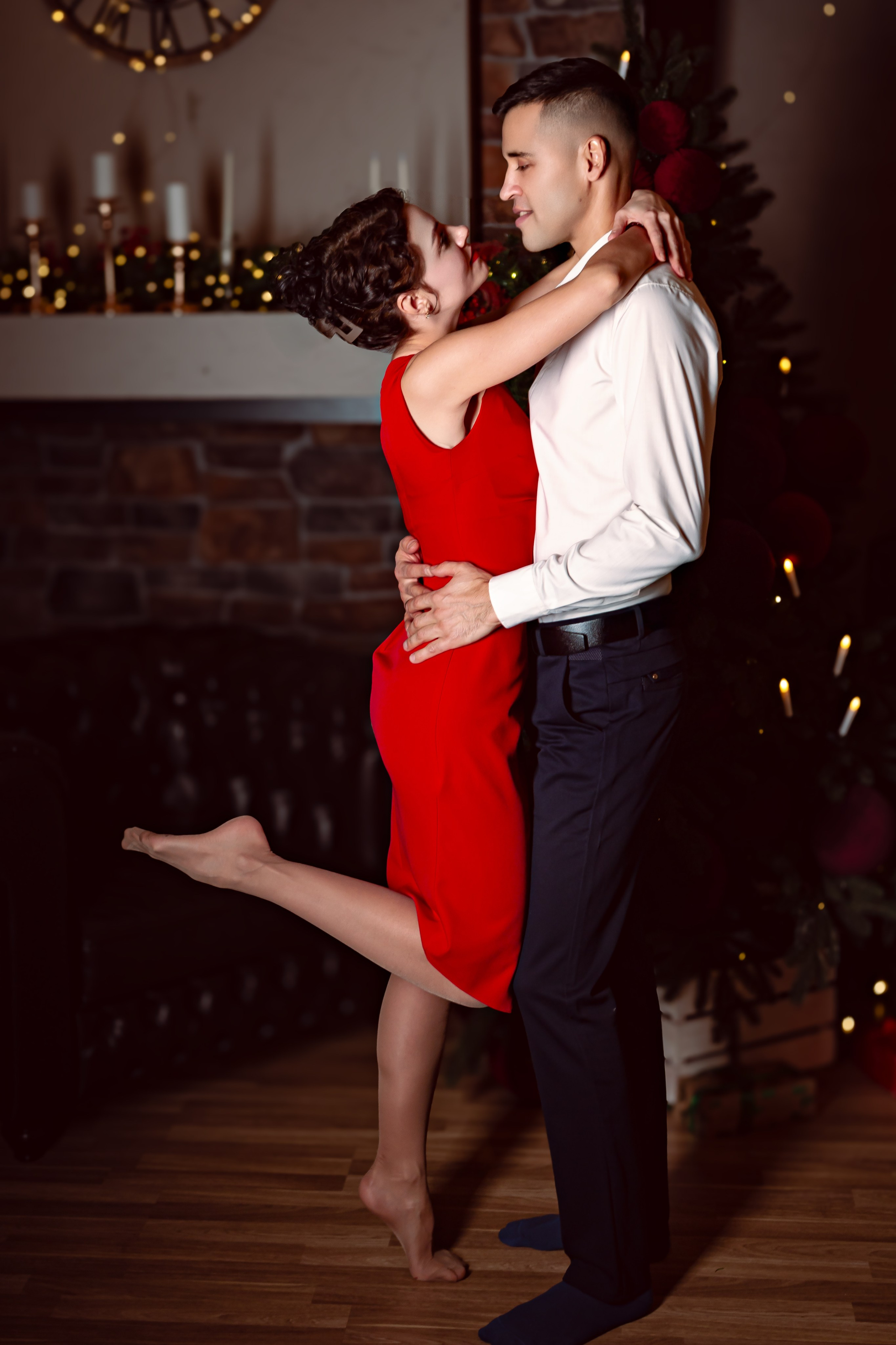 Love story новогодняя фотосессия