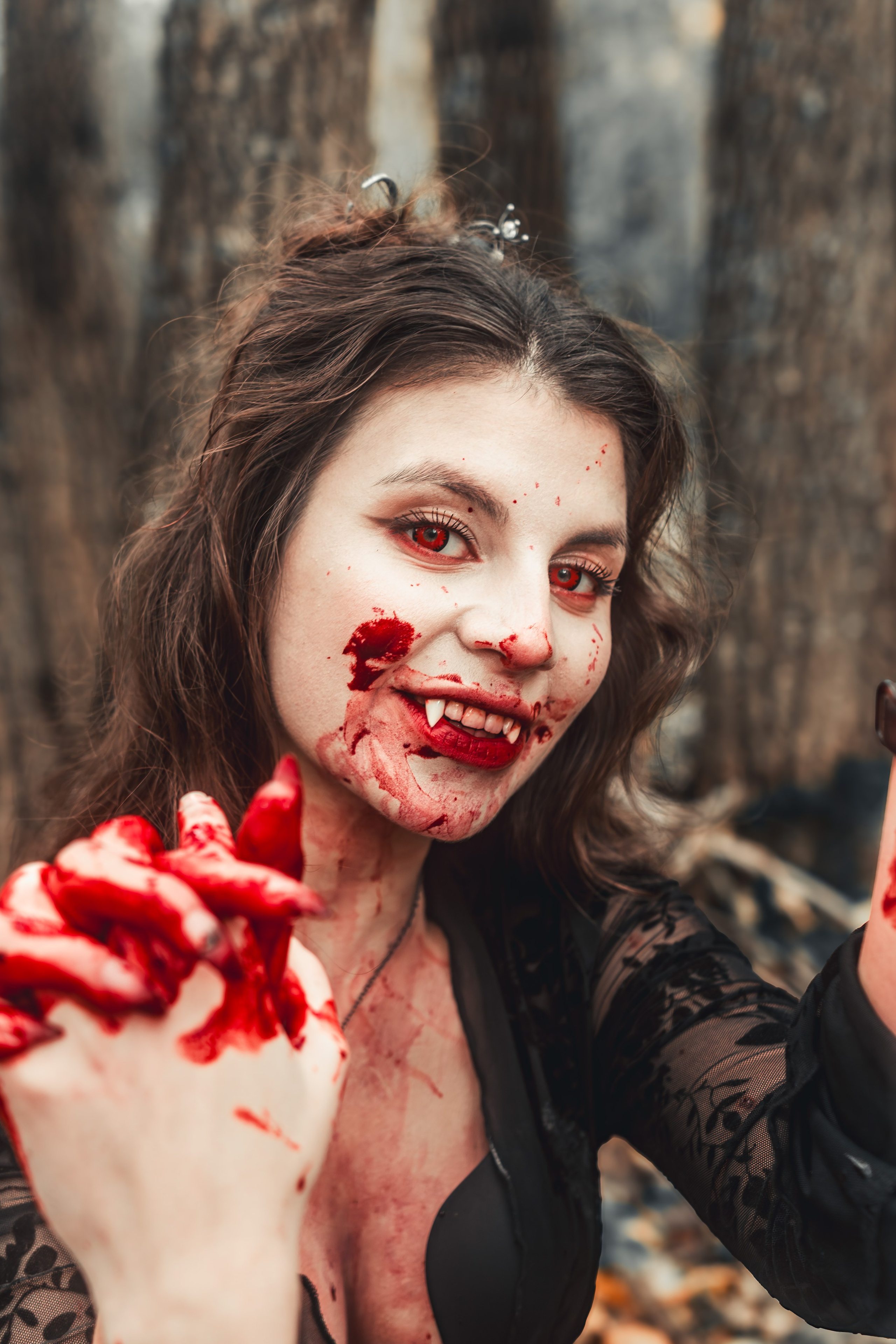 Фотосессия Вампиры в лесу