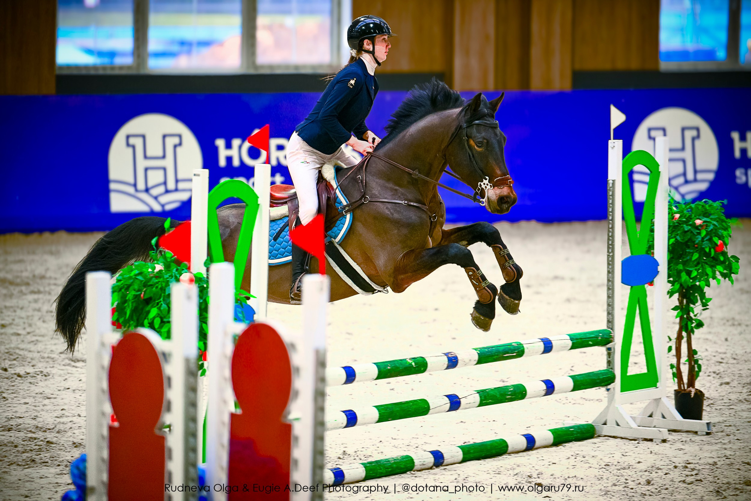 «Кубок Horseka Star» (22 и 23 ноября) Соревнования по конкуру. ТУРНИРНАЯ КОННАЯ ФОТОГРАФИЯ, Руднева Ольга и Евгений Адеев