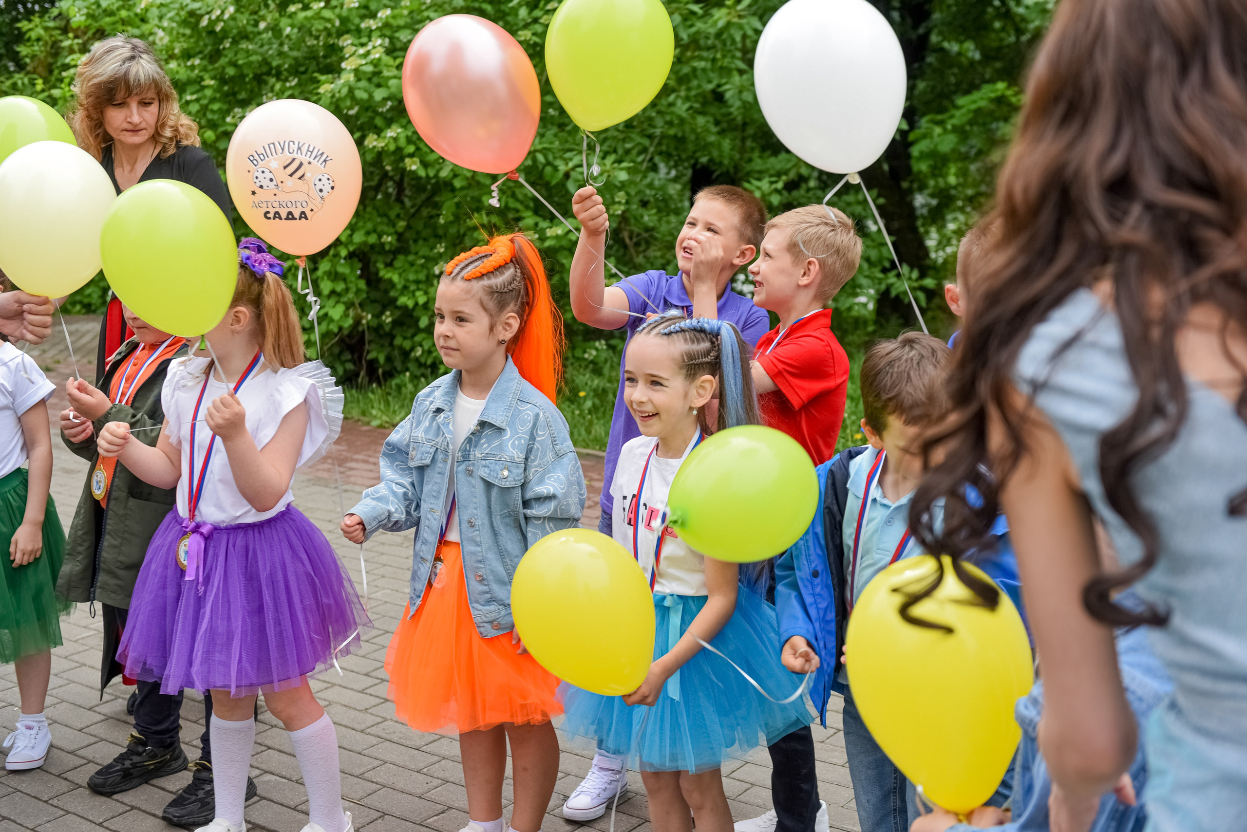 Выпускной из детского сада «Полянка», Балашиха. Свадебный и семейный фотограф Екатерина Пушан. Москва, Балашиха, Железнодорожный, Солнечногорск