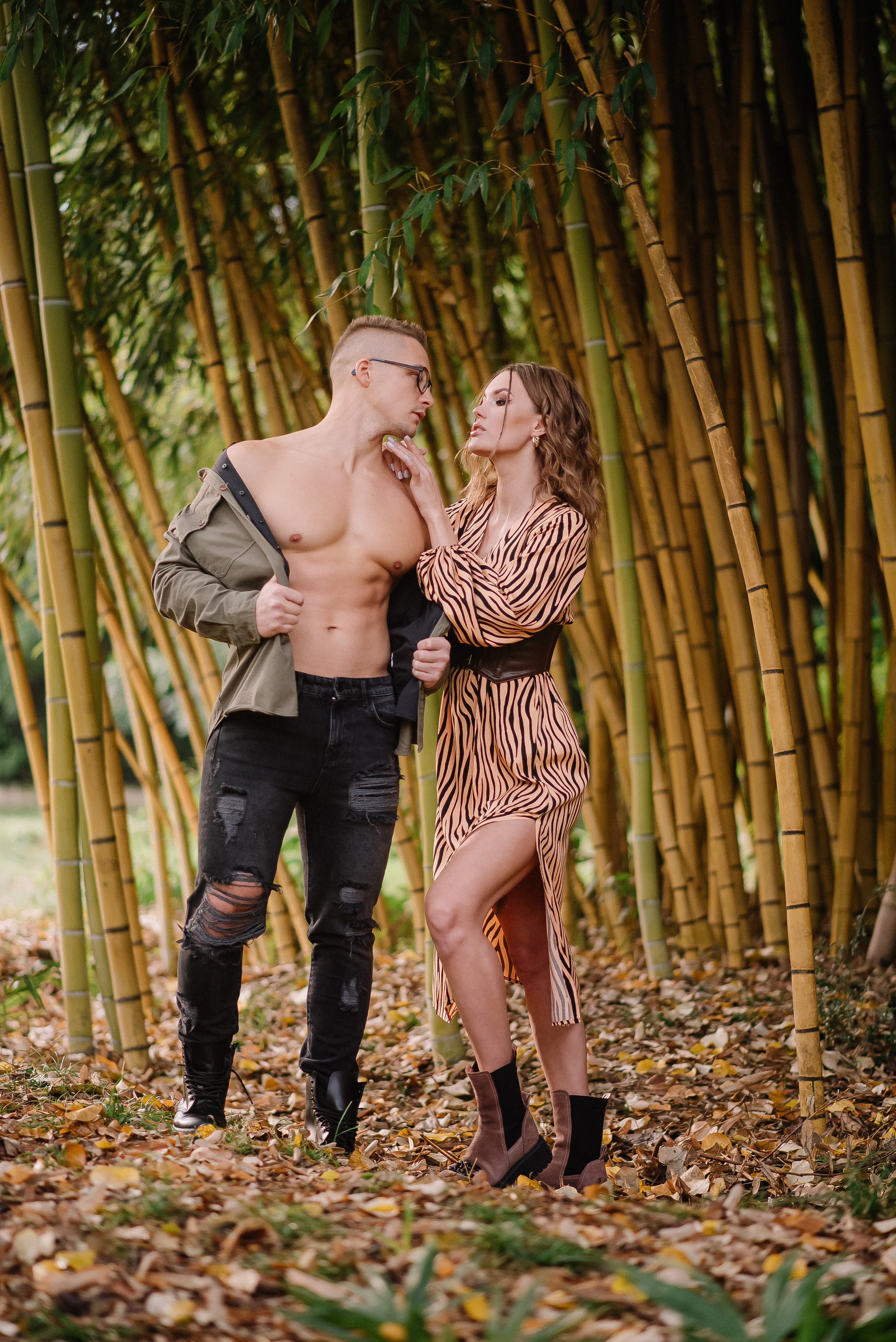 Love story фотосессия в бамбуке — Виолетта и Михаил