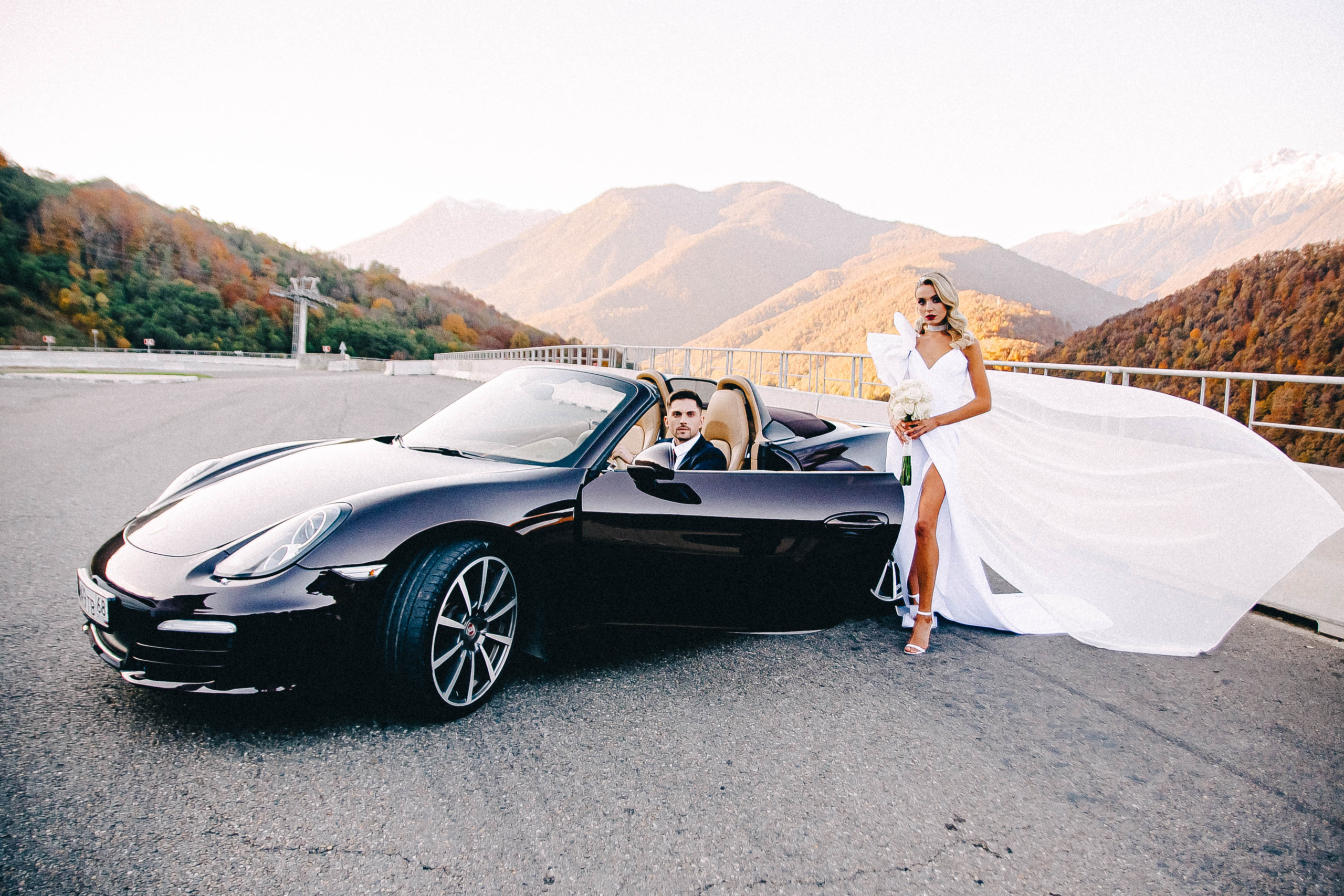 Свадебная съёмка в горах Роза Хутор — Анастасия и Денис