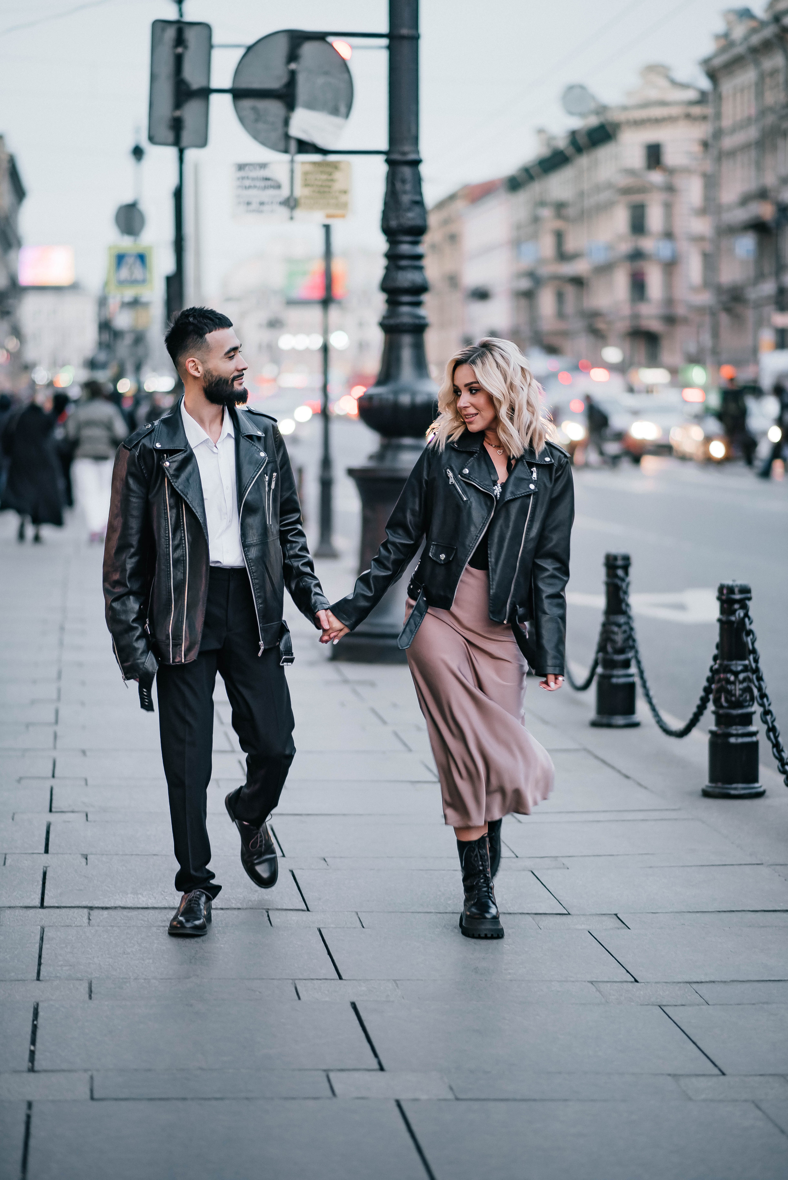 Прогулка Love story по ночному городу — фотосессия Виктория и Фрэнк