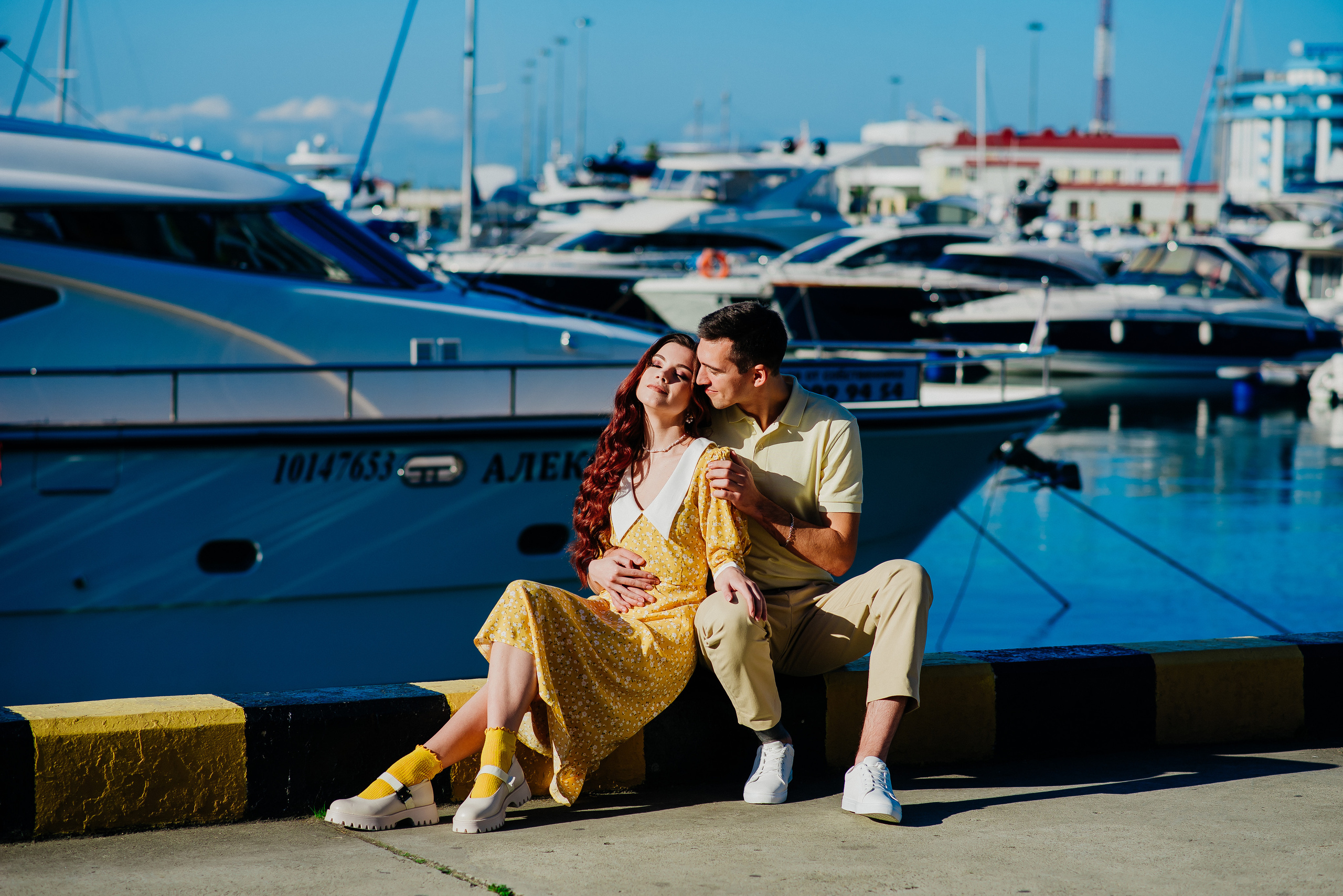 Love story фотосессия. Морской порт Сочи. Дарья и Юрий