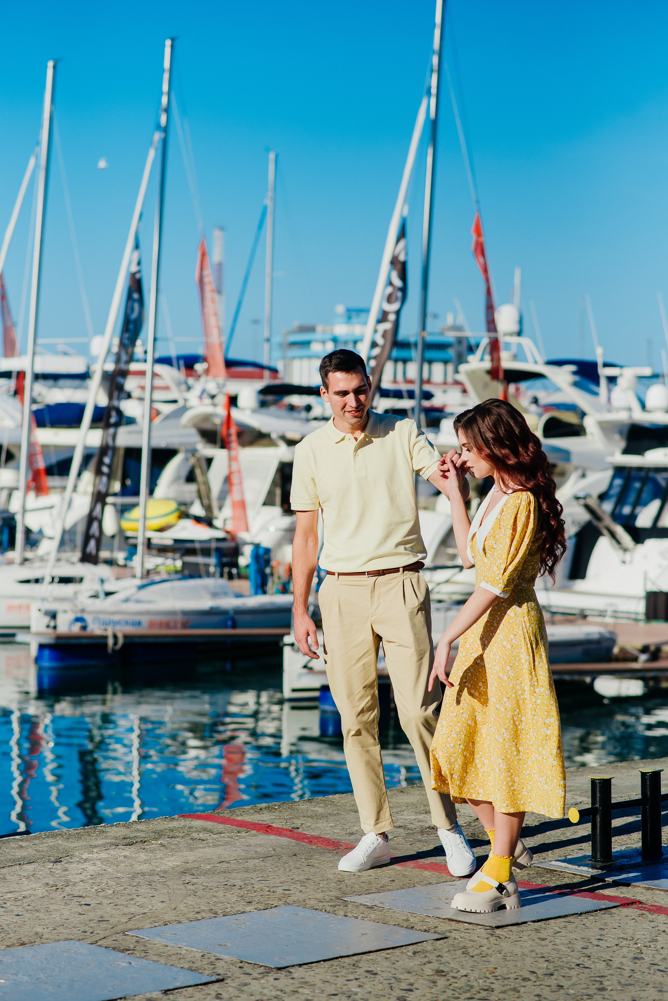 Love story фотосессия. Морской порт Сочи. Дарья и Юрий