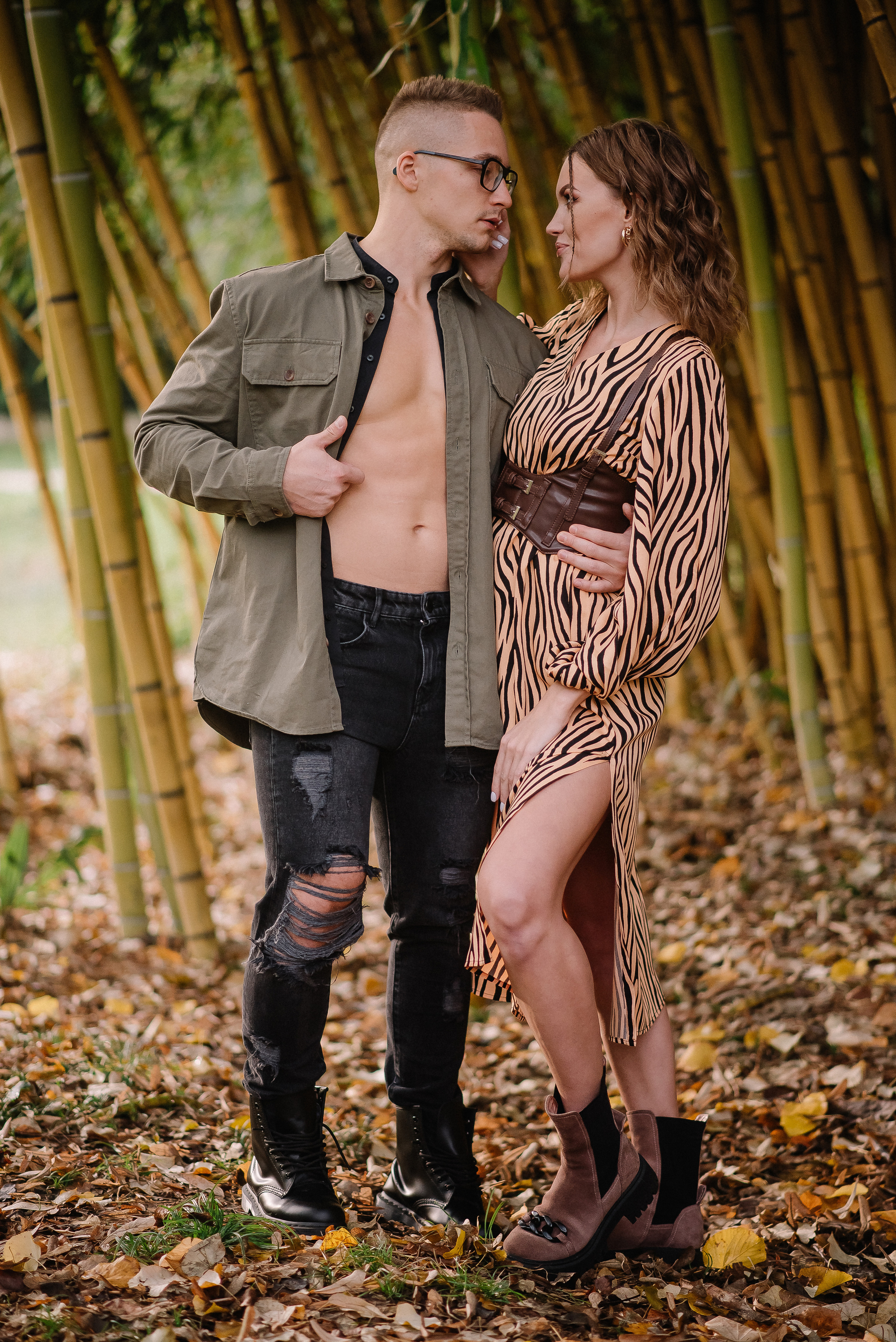 Love story фотосессия в бамбуке — Виолетта и Михаил