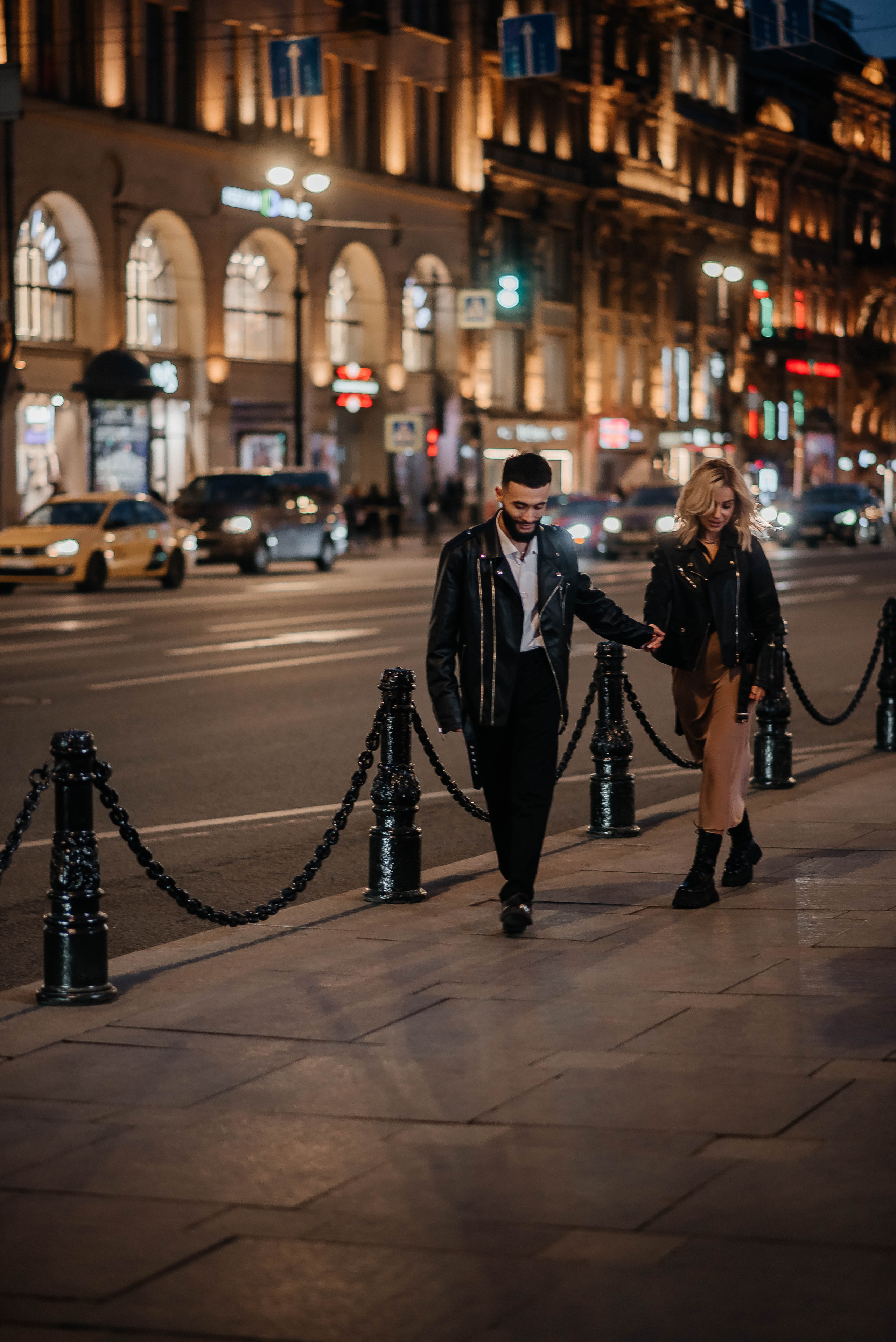 Прогулка Love story по ночному городу — фотосессия Виктория и Фрэнк