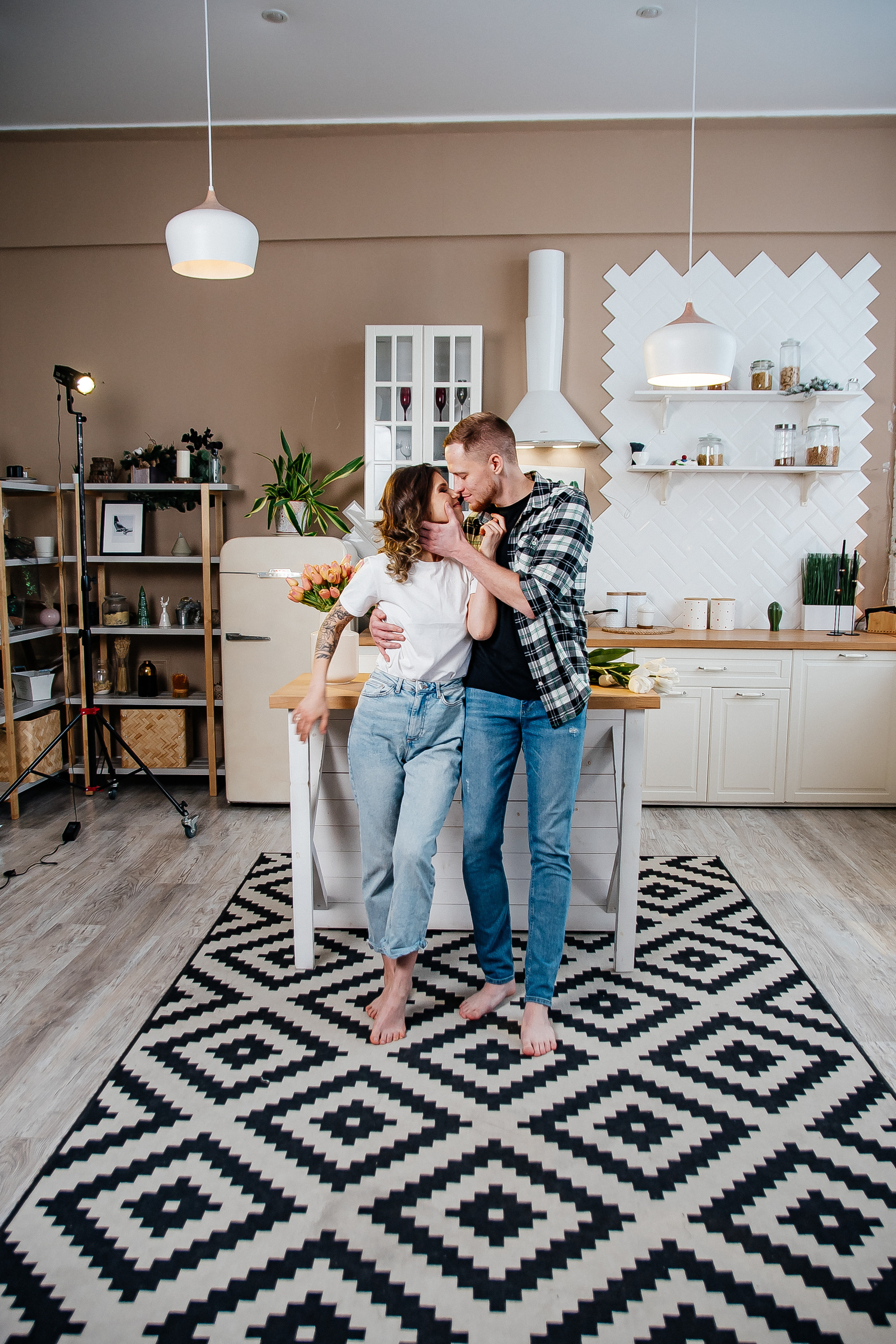 Love story фотосессия на кухне — София и Иван