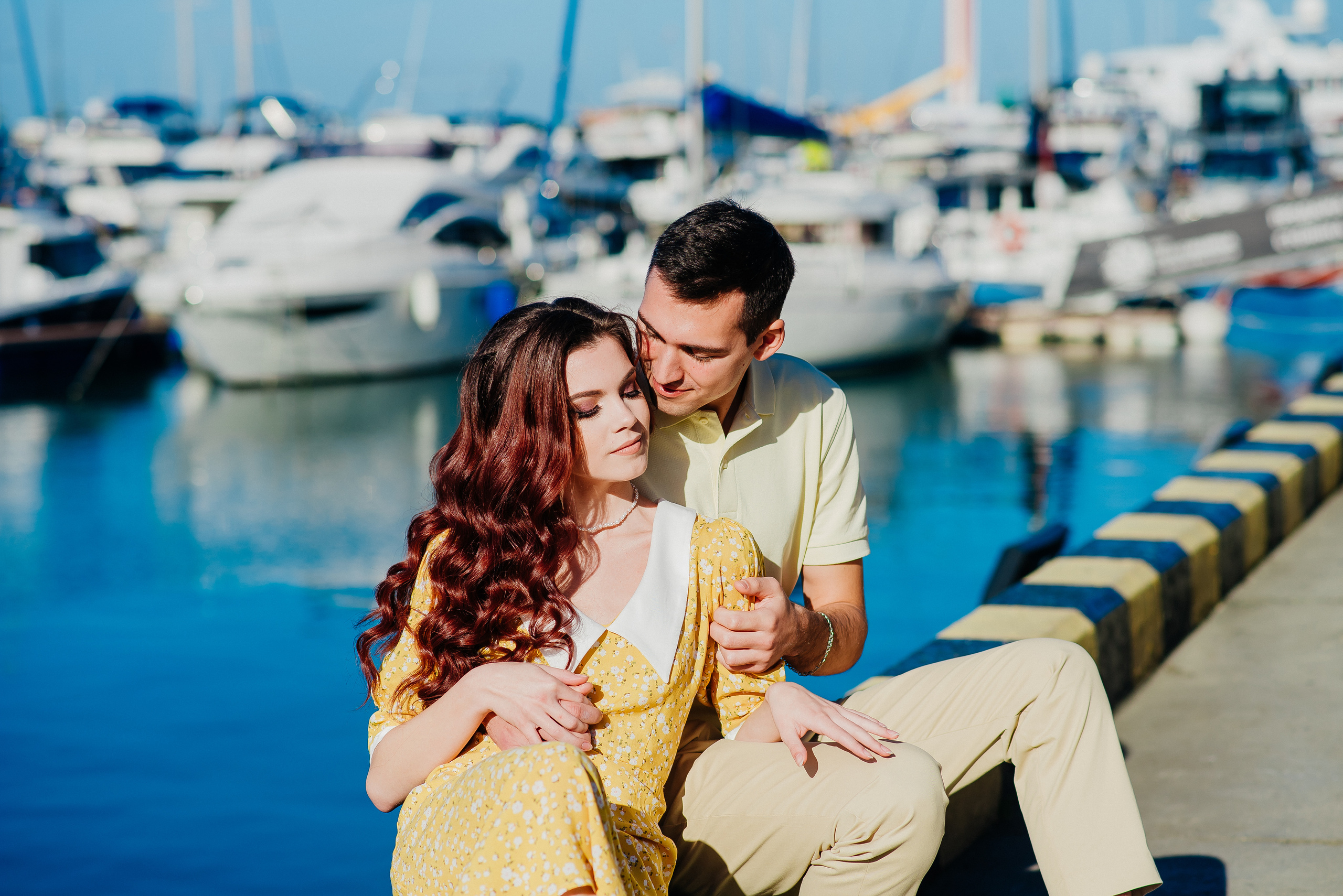 Love story фотосессия. Морской порт Сочи. Дарья и Юрий
