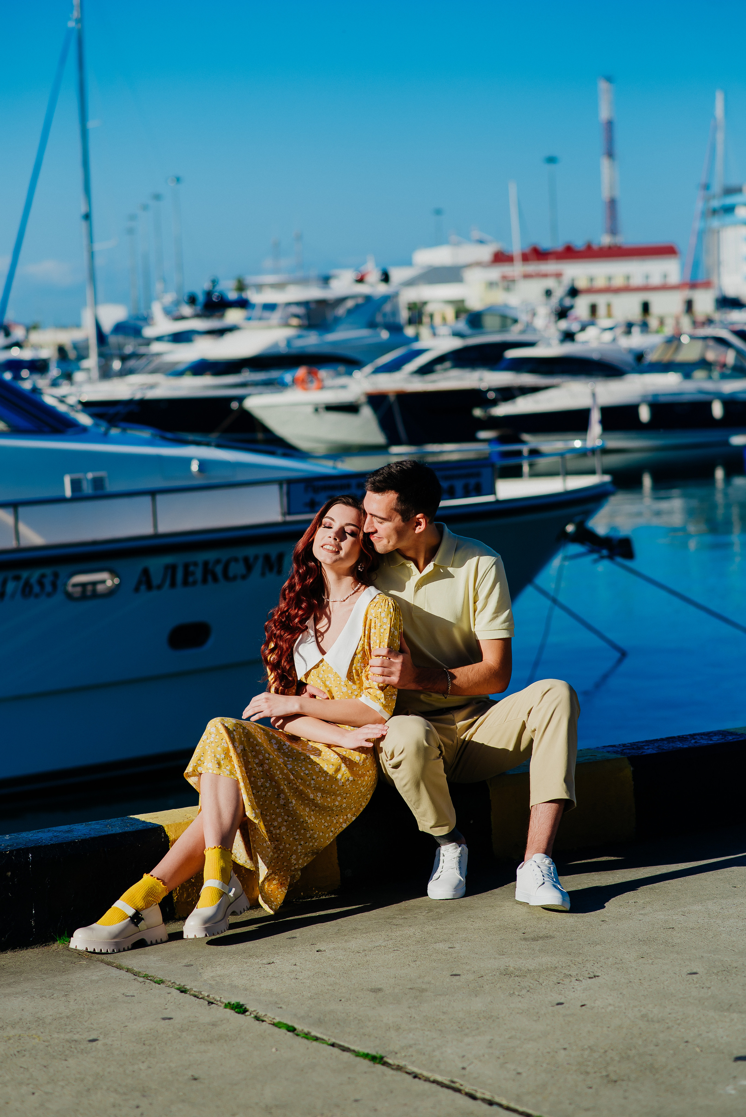 Love story фотосессия. Морской порт Сочи. Дарья и Юрий