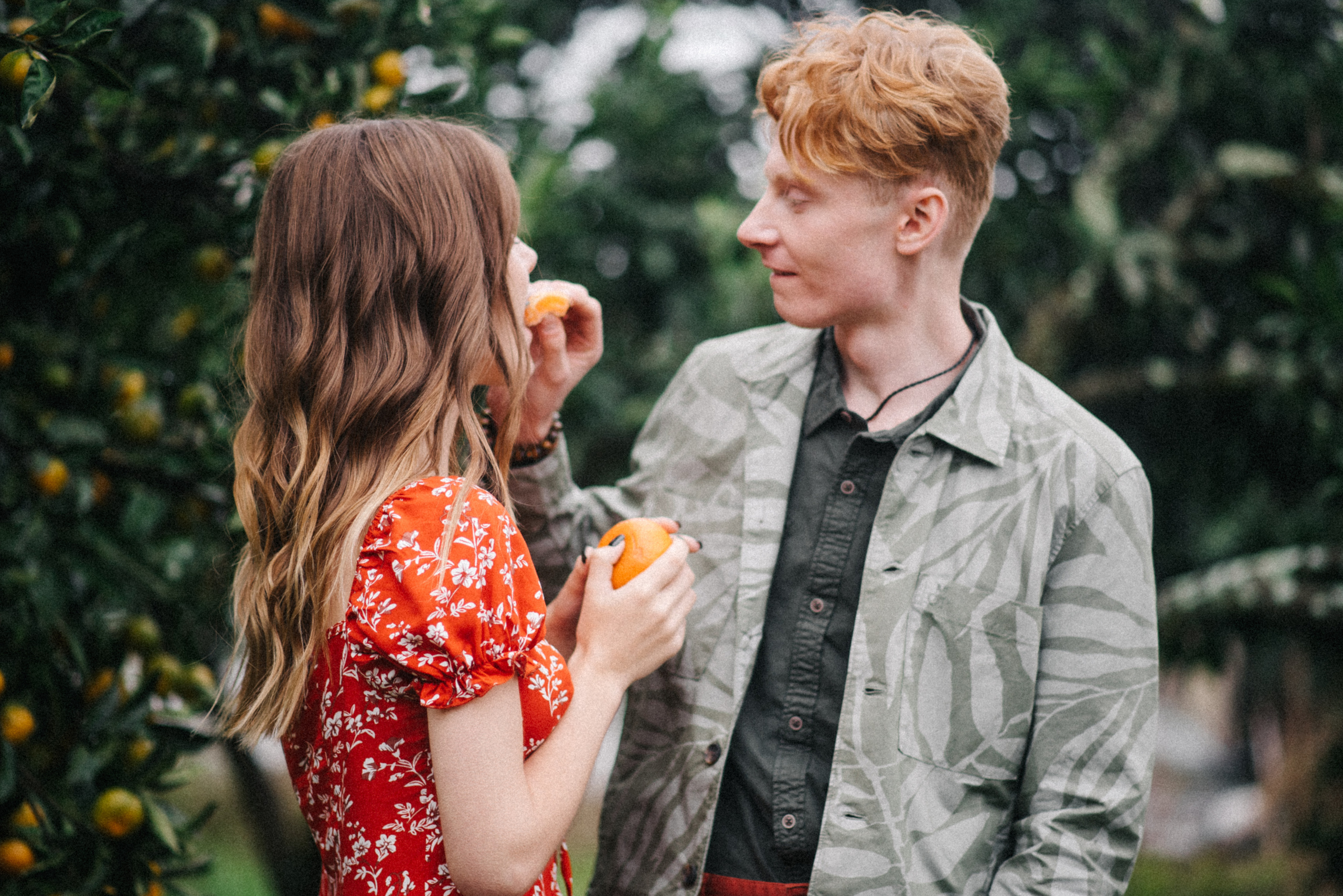 Фотосессия Love story в мандариновом саду. Софья и Арсений