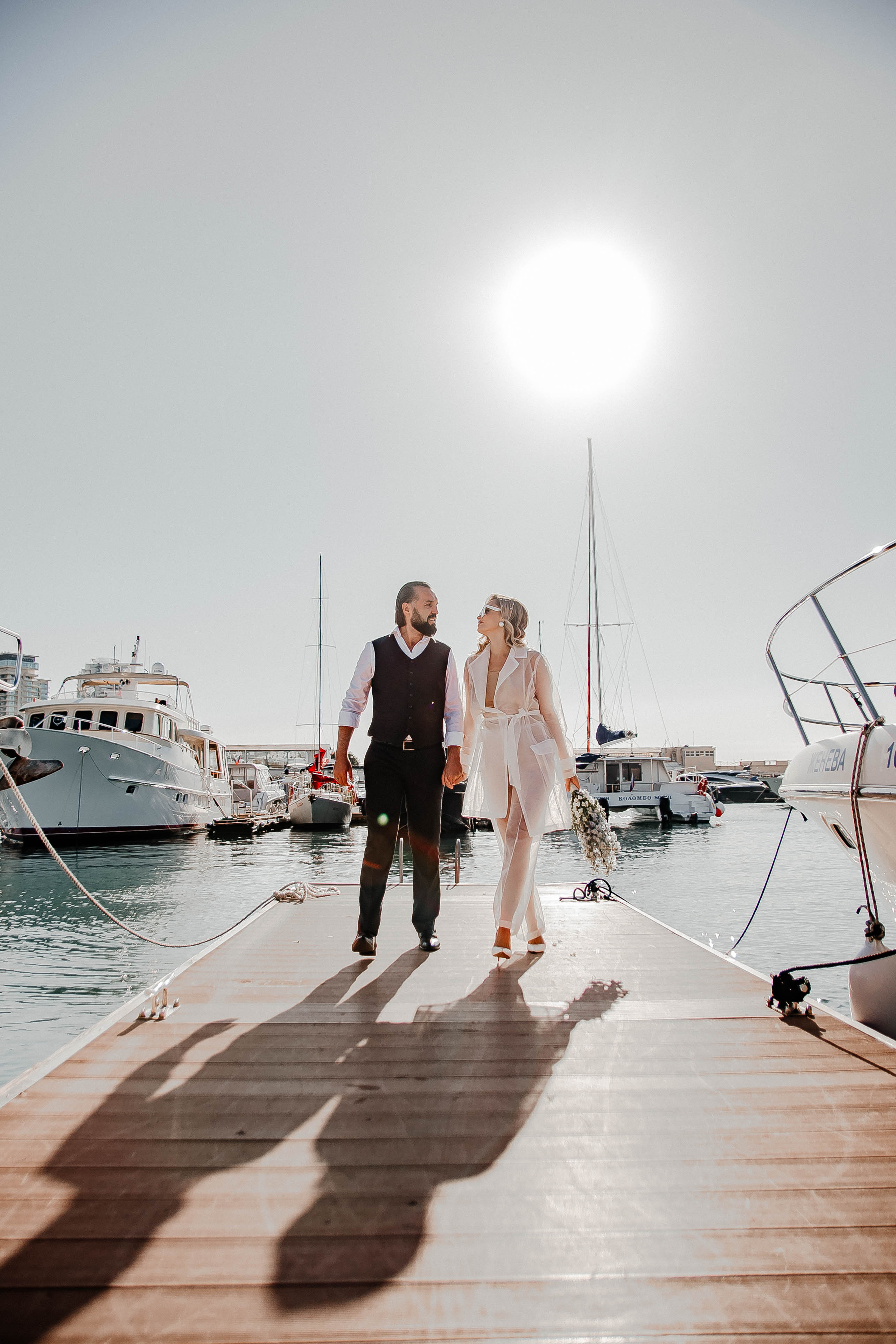 Свадебная фотосессия на яхте — Татьяна и Иван