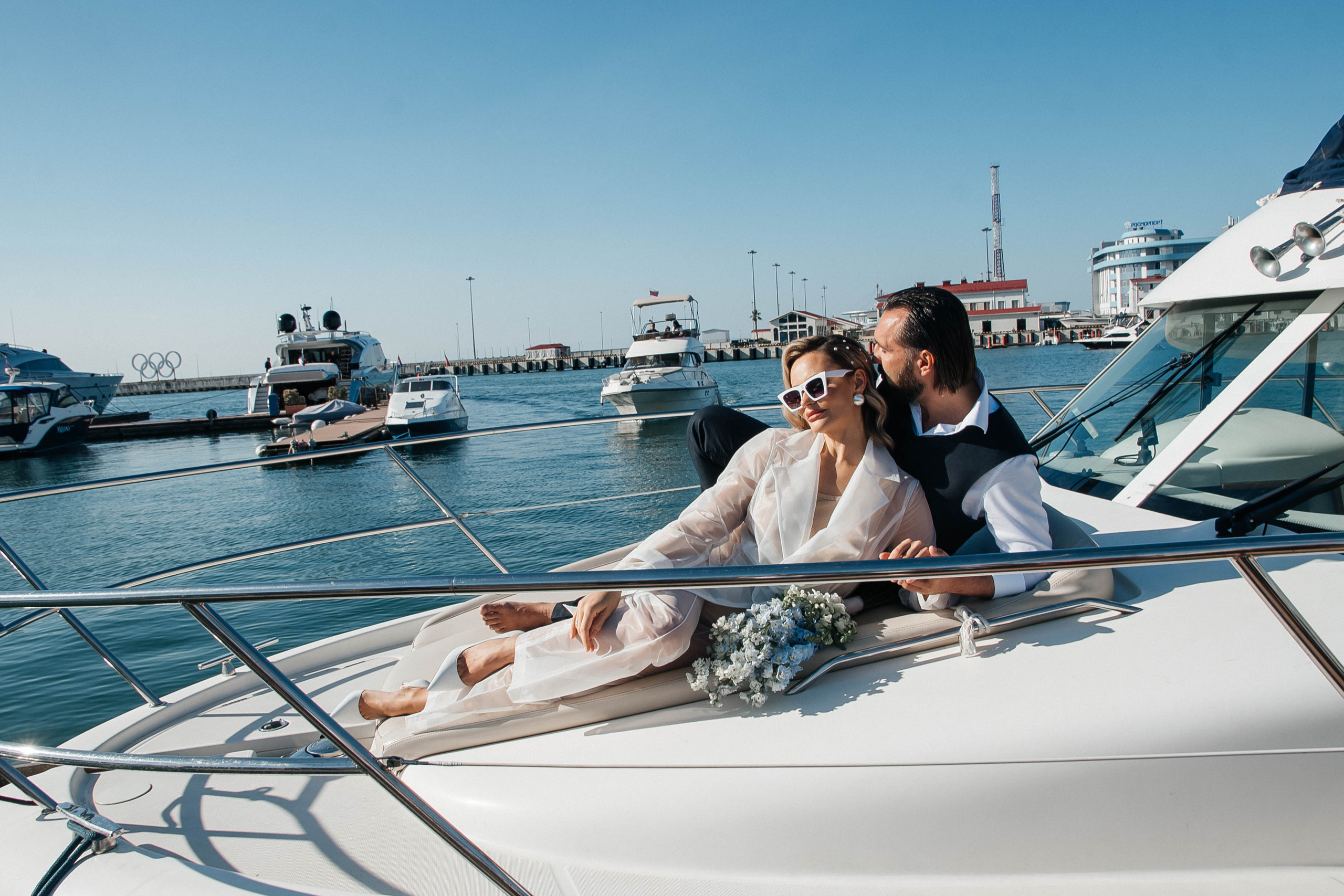 Свадебная фотосессия на яхте — Татьяна и Иван
