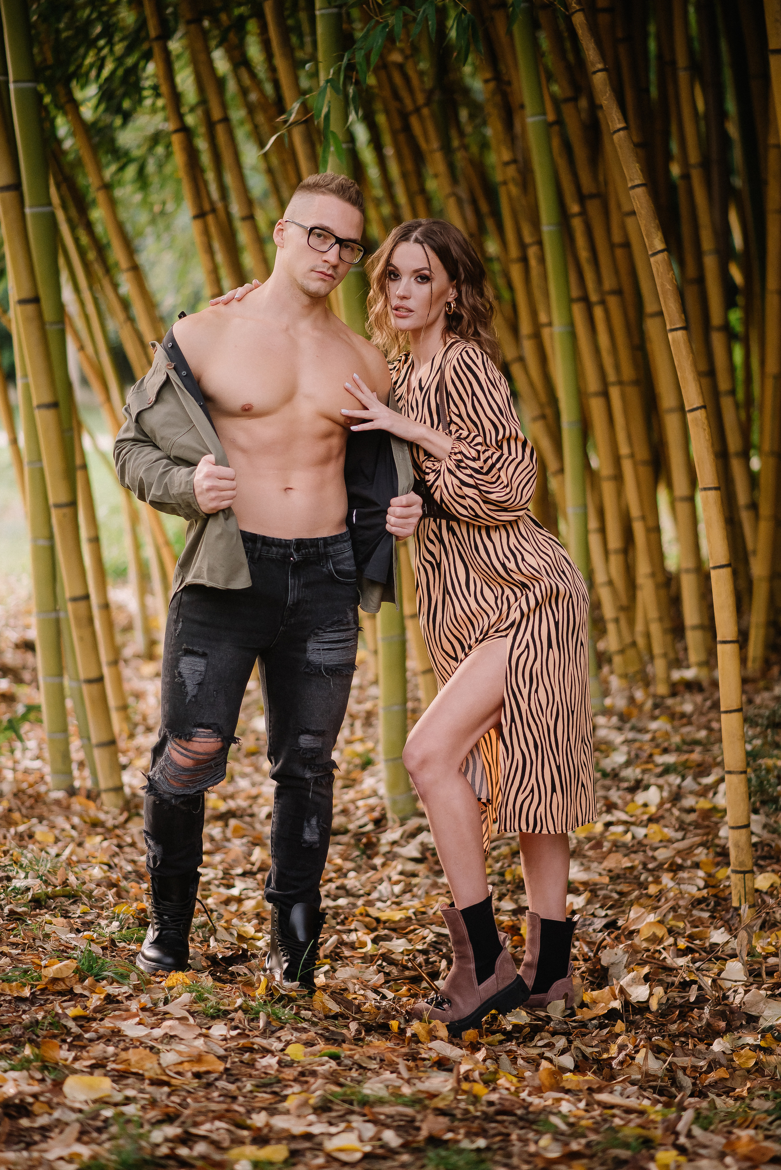 Love story фотосессия в бамбуке — Виолетта и Михаил