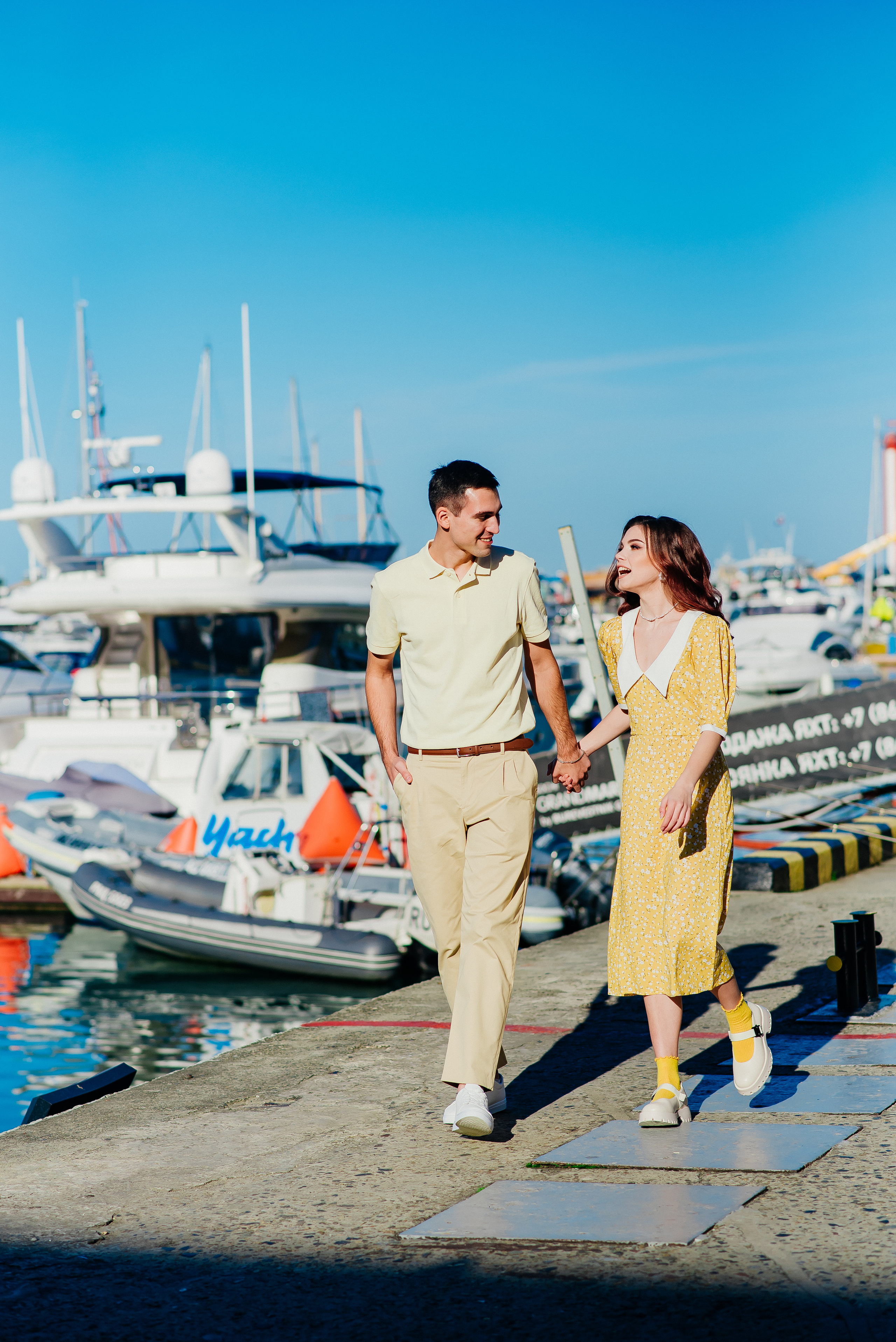 Love story фотосессия. Морской порт Сочи. Дарья и Юрий