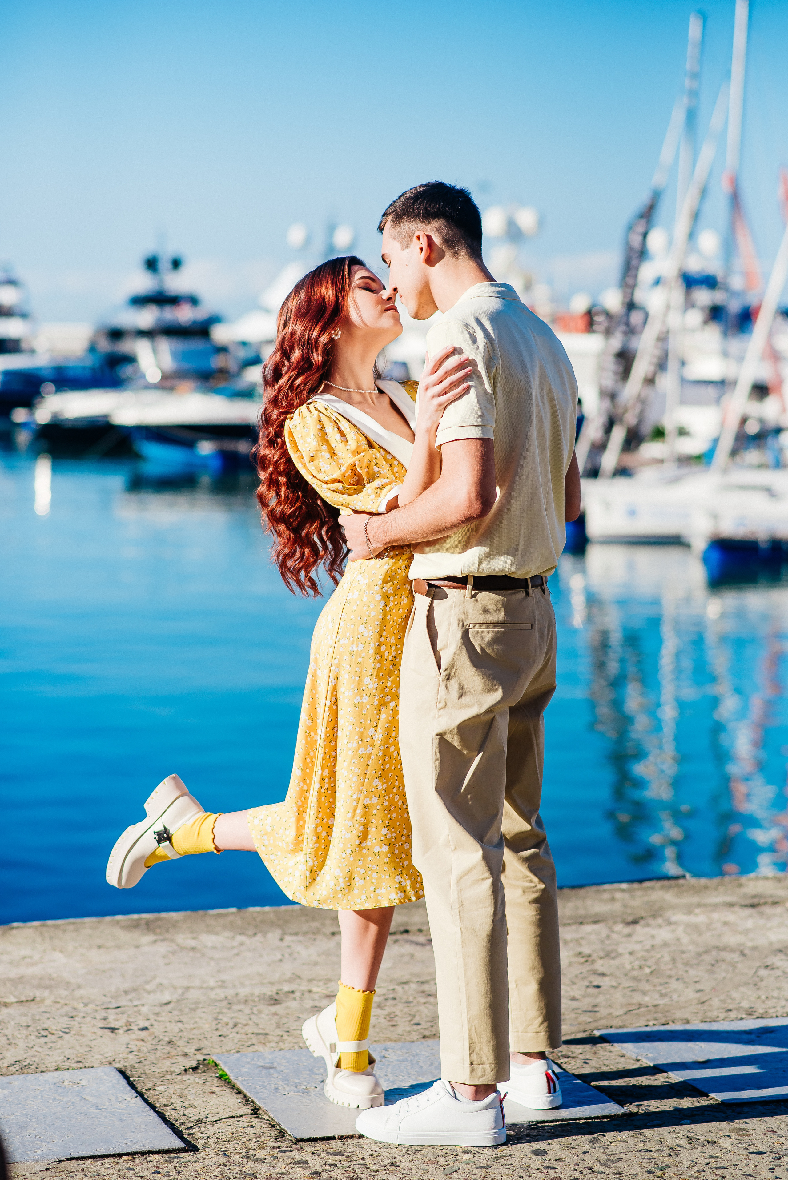 Love story фотосессия. Морской порт Сочи. Дарья и Юрий
