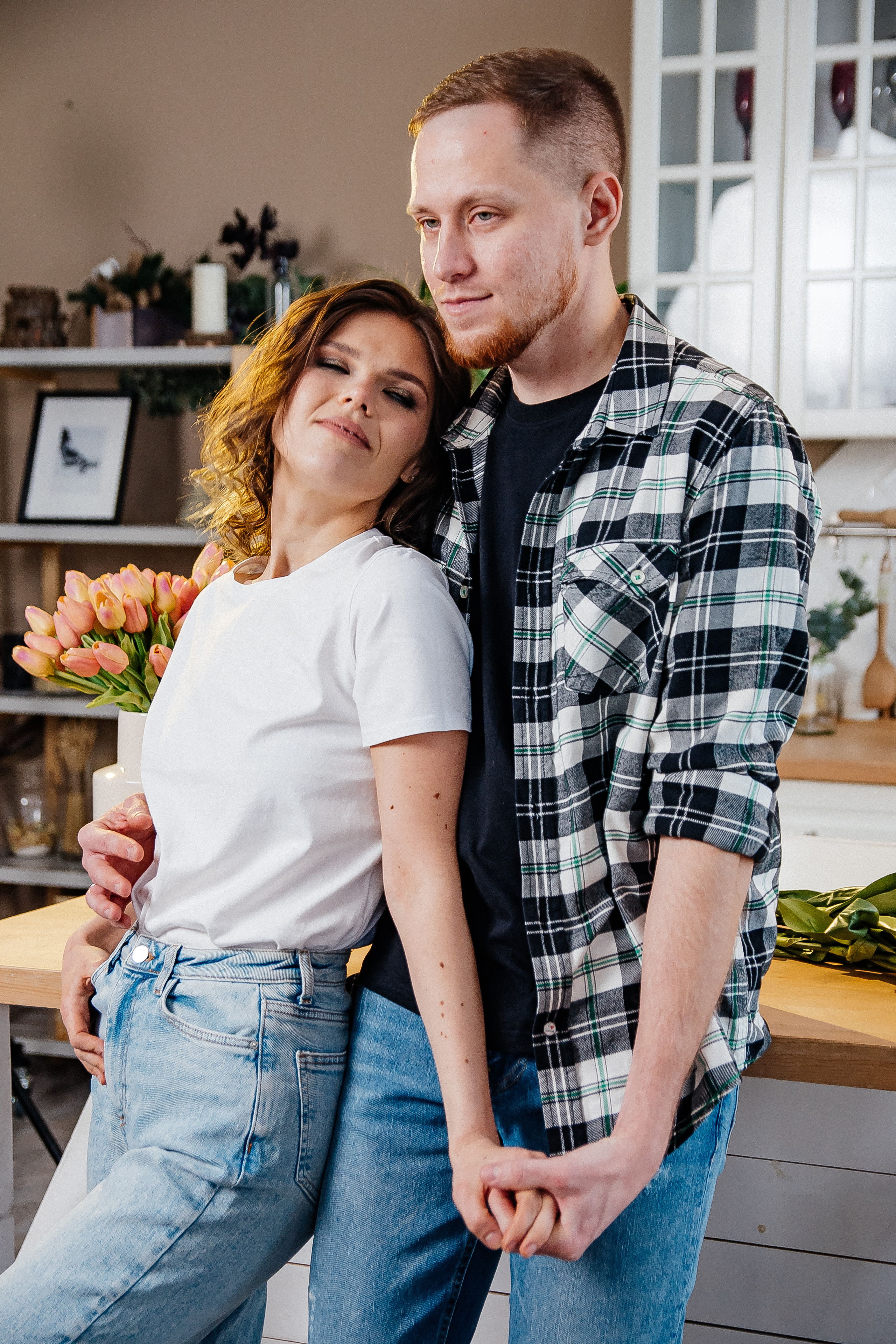 Love story фотосессия на кухне — София и Иван