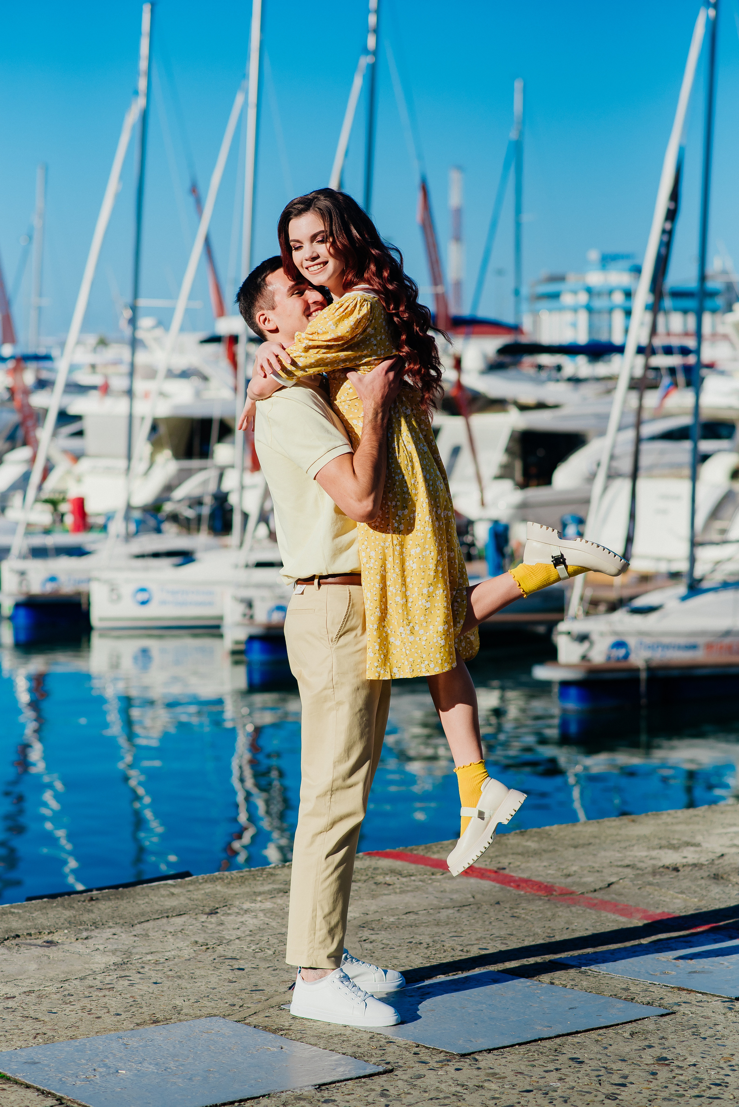 Love story фотосессия. Морской порт Сочи. Дарья и Юрий