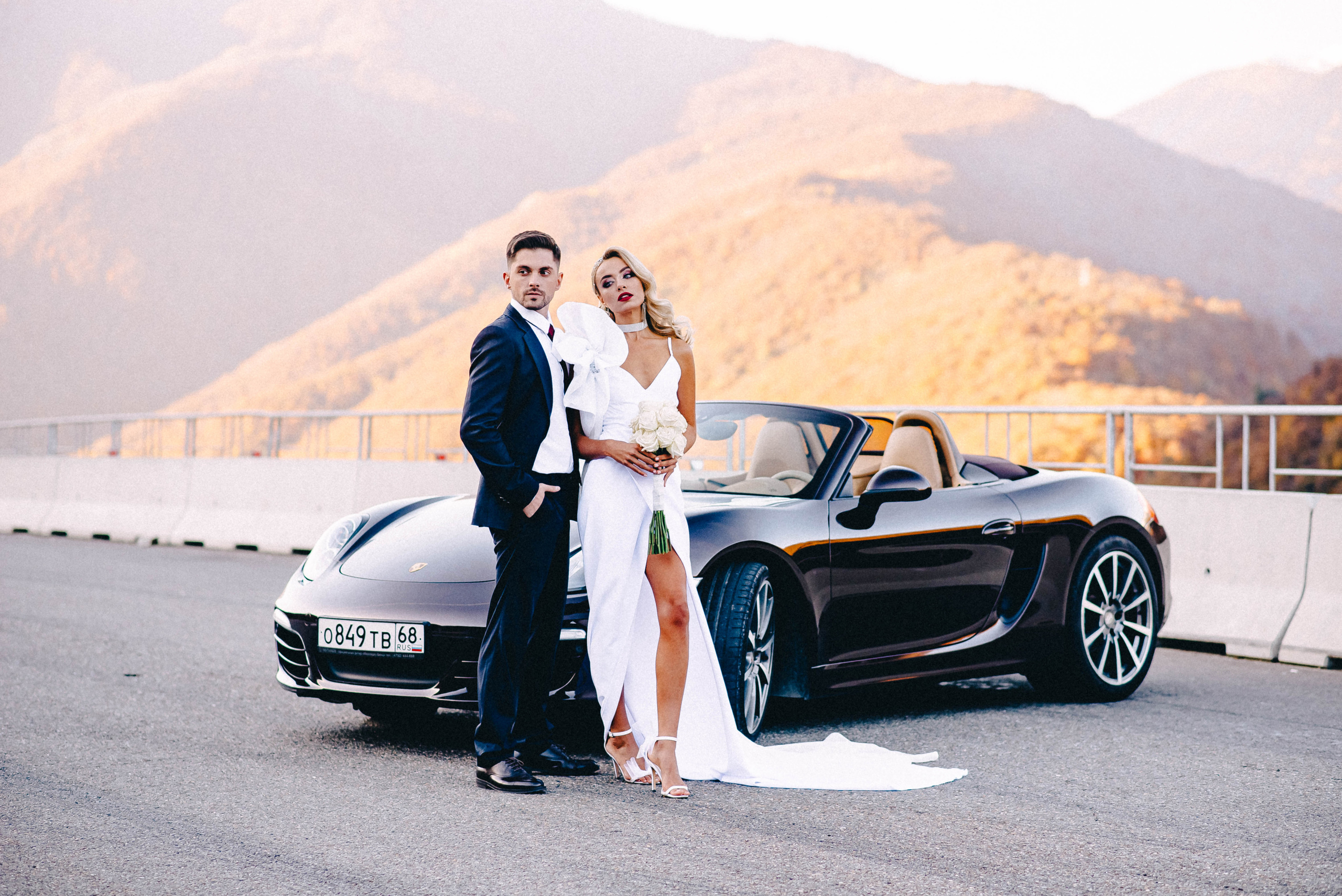 Свадебная съёмка в горах Роза Хутор — Анастасия и Денис