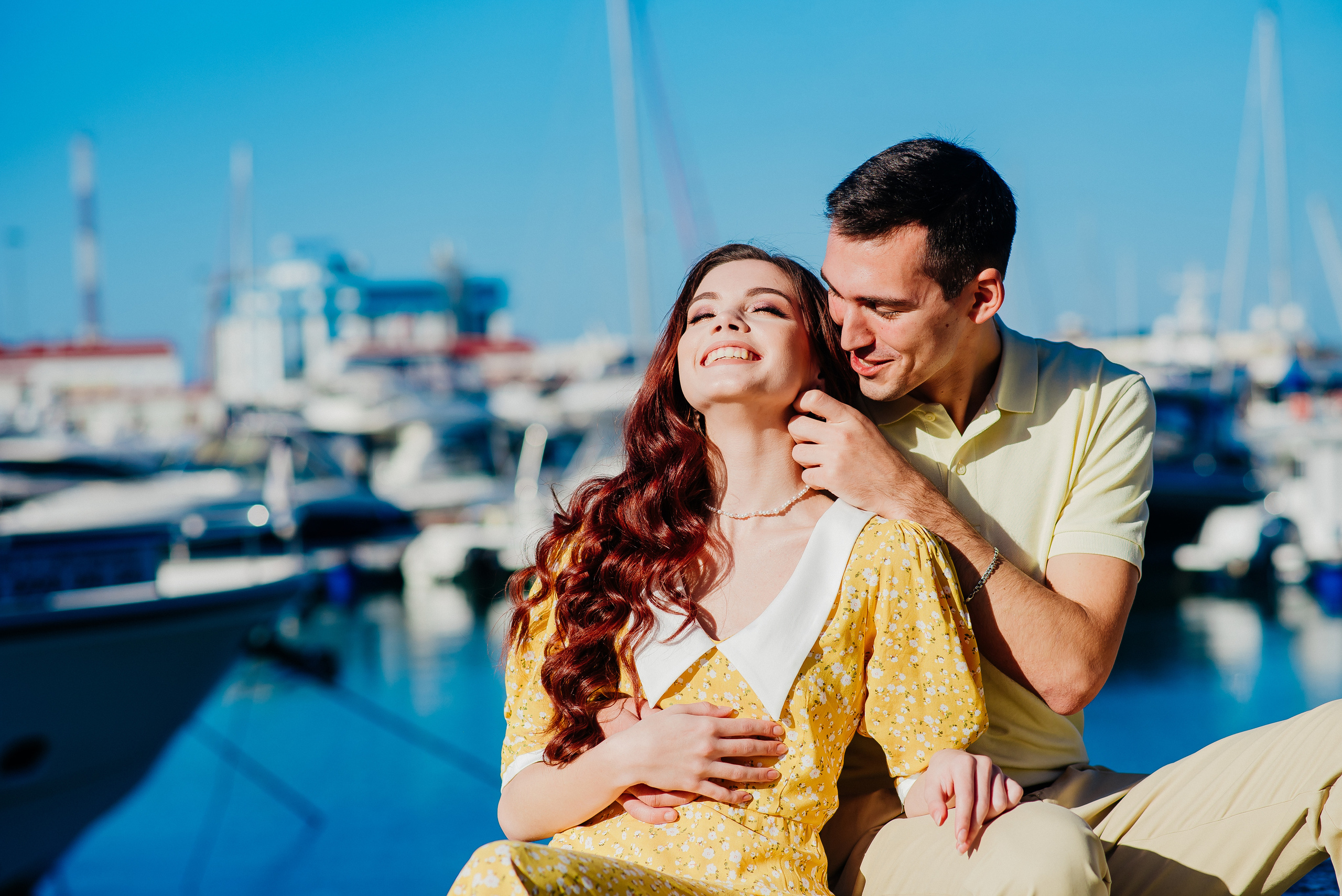 Love story фотосессия. Морской порт Сочи. Дарья и Юрий