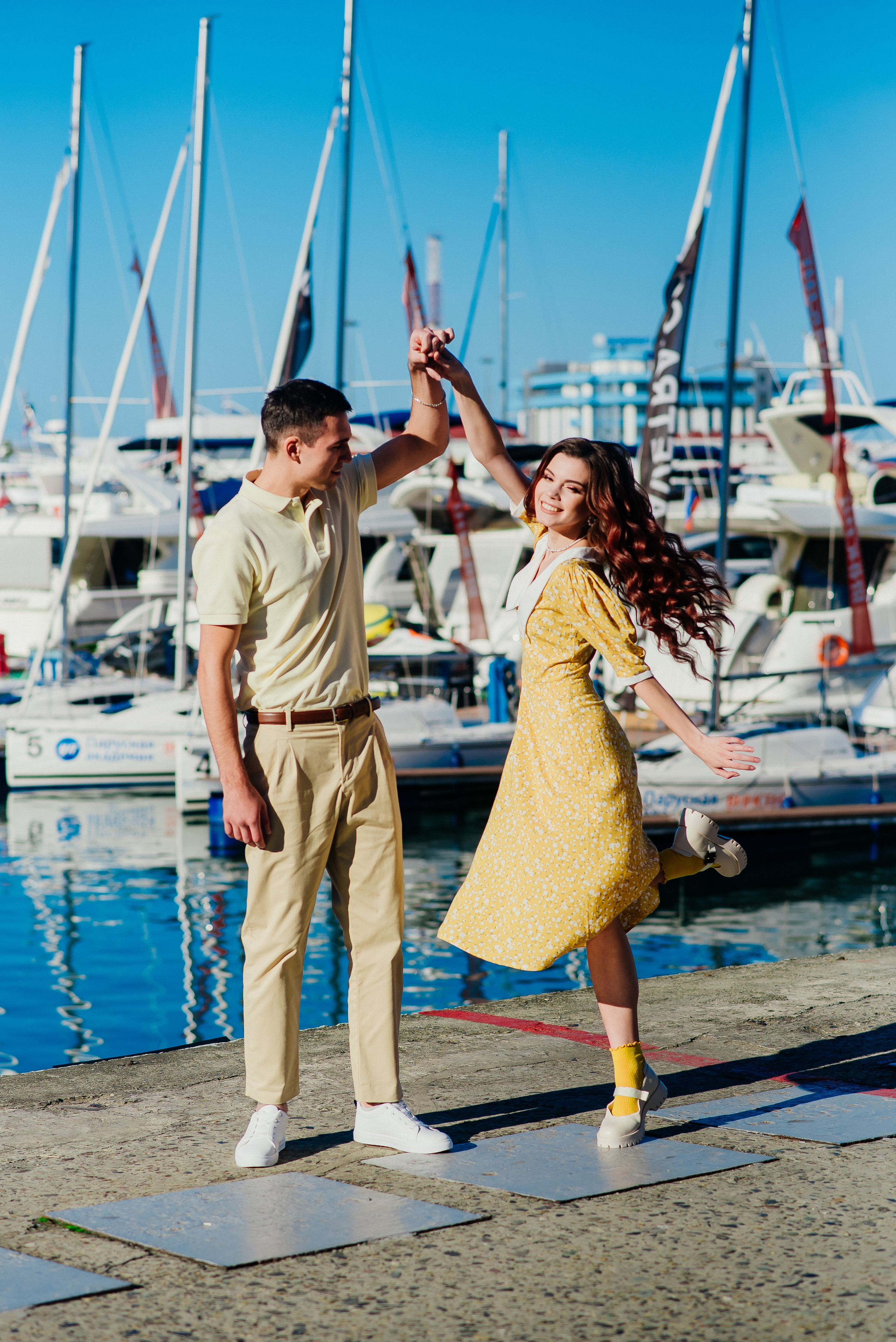 Love story фотосессия. Морской порт Сочи. Дарья и Юрий