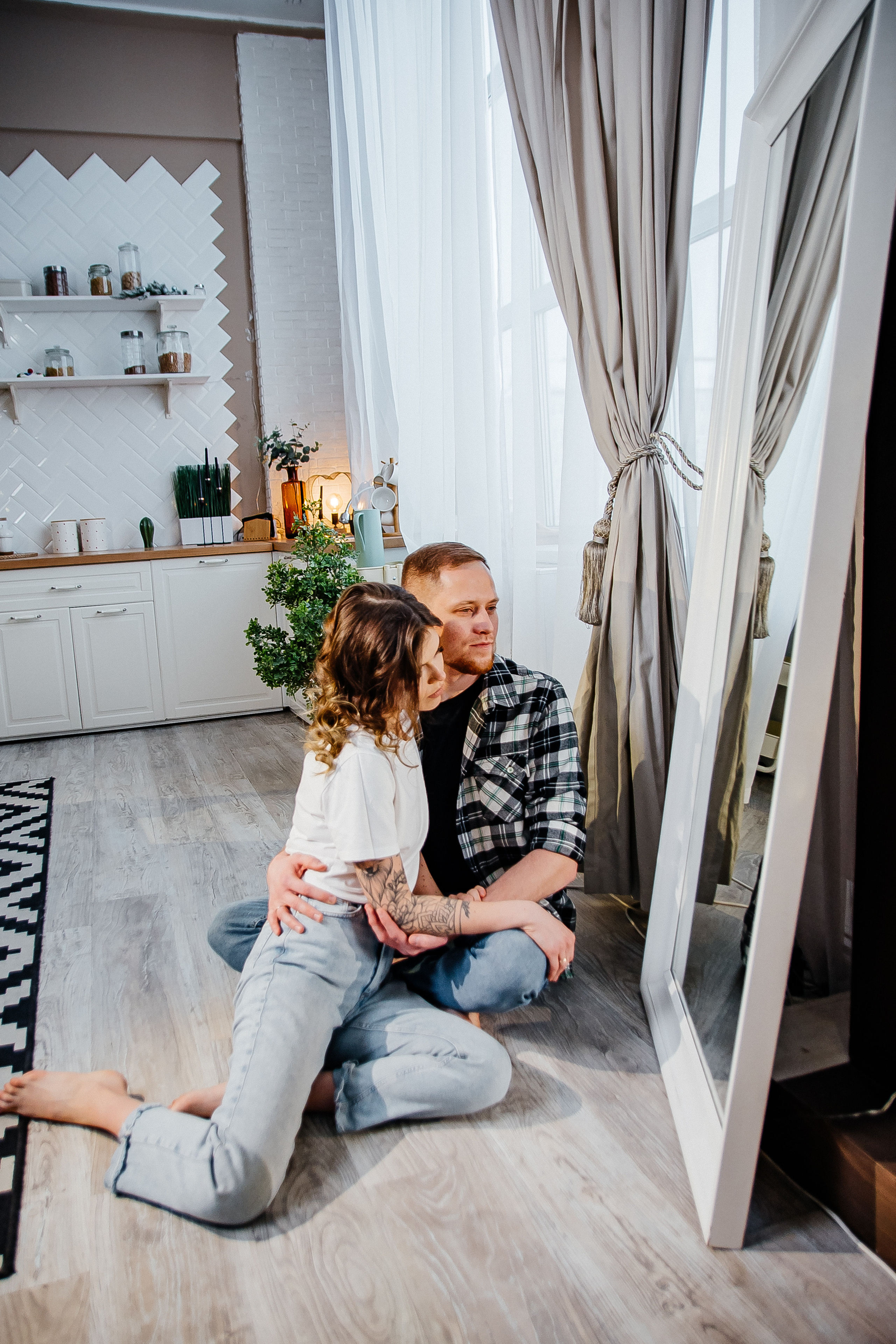 Love story фотосессия на кухне — София и Иван