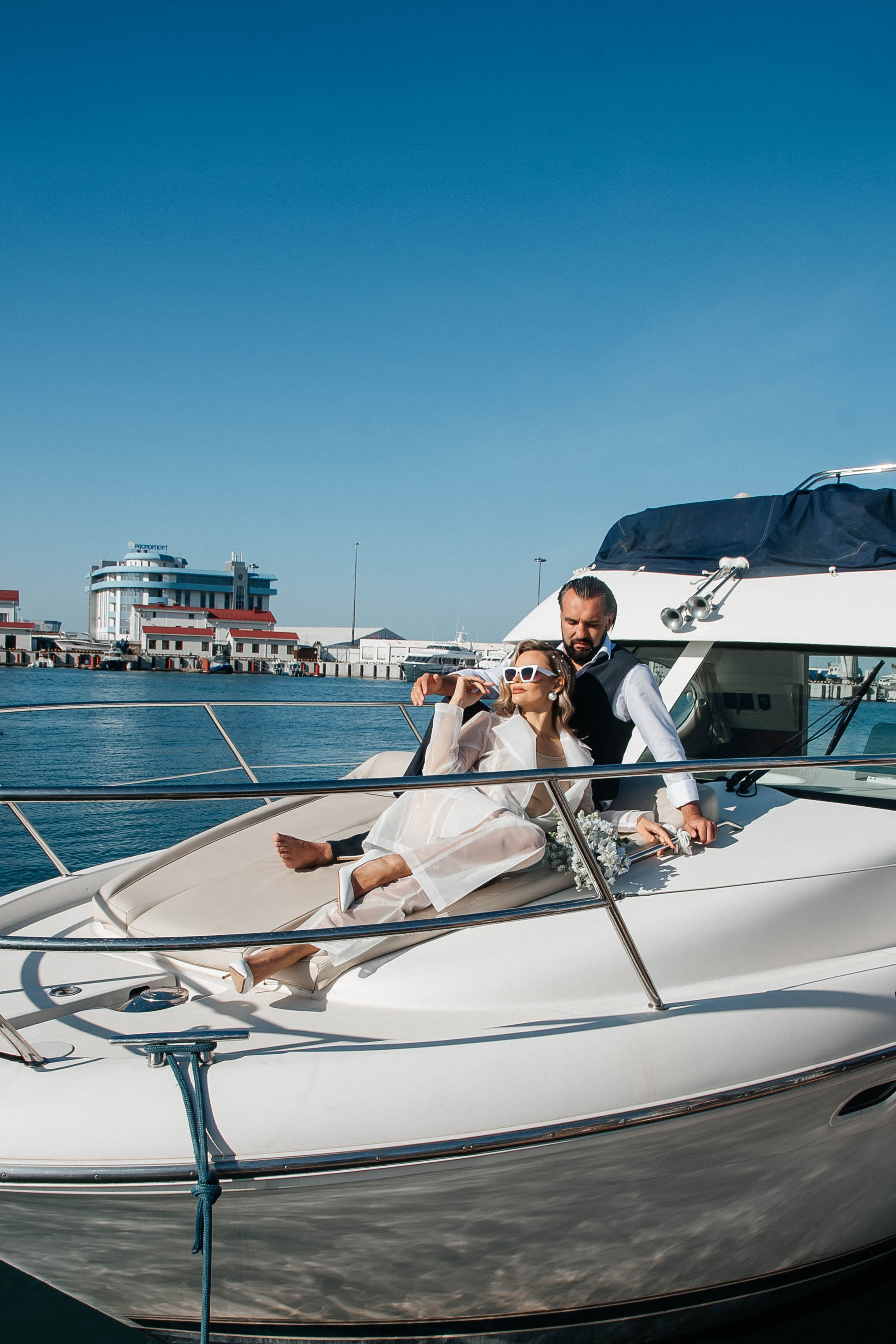 Свадебная фотосессия на яхте — Татьяна и Иван
