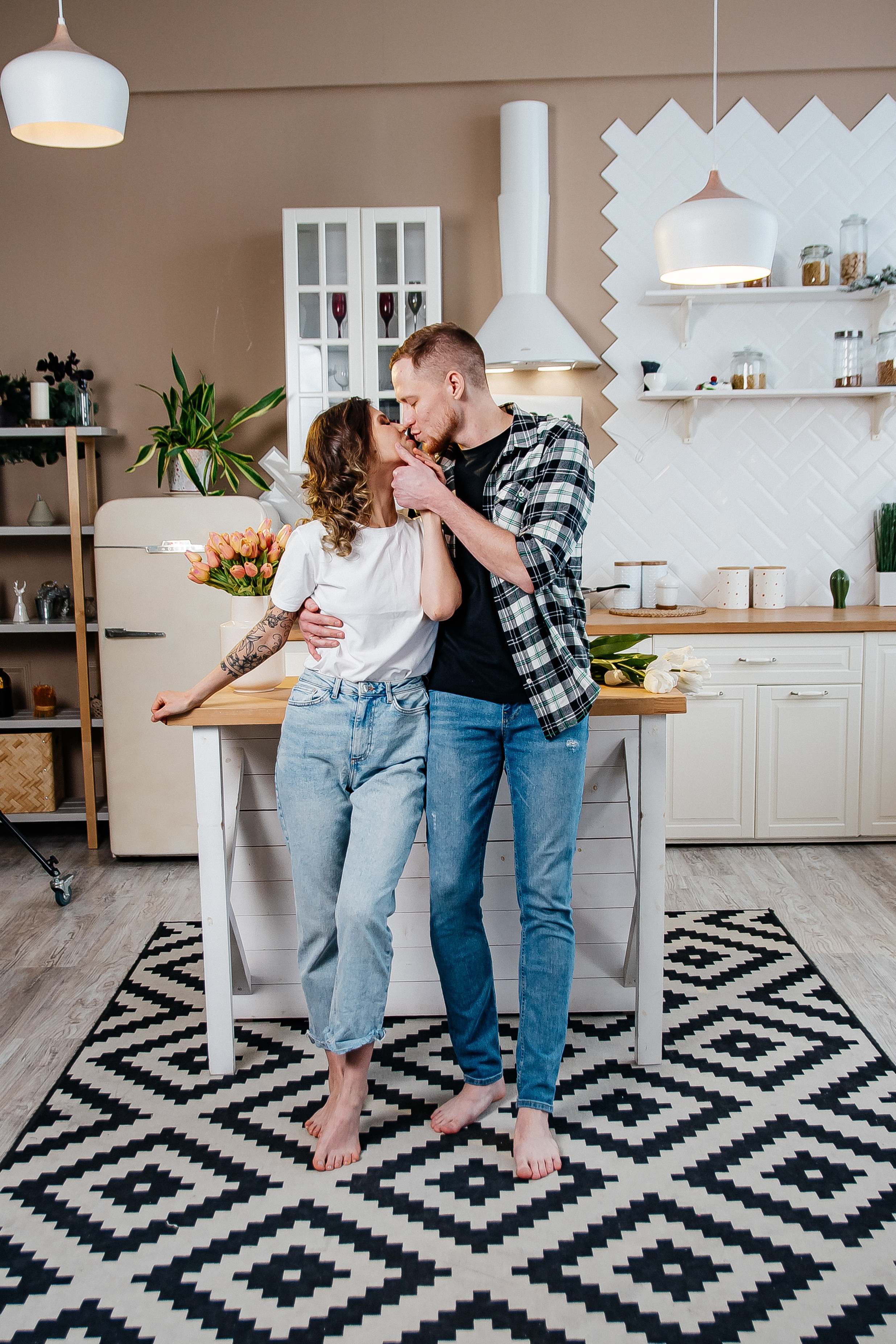 Love story фотосессия на кухне — София и Иван