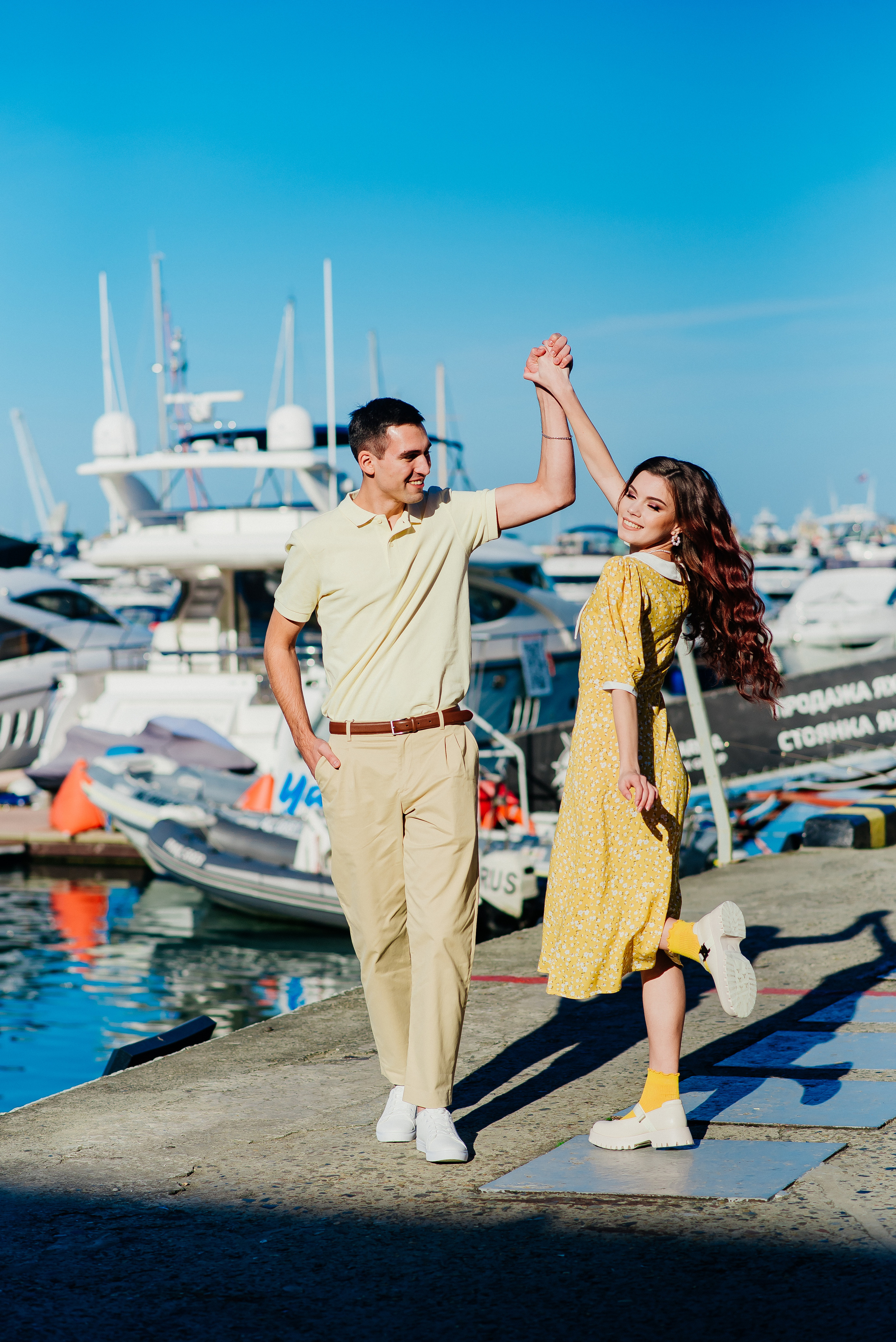 Love story фотосессия. Морской порт Сочи. Дарья и Юрий