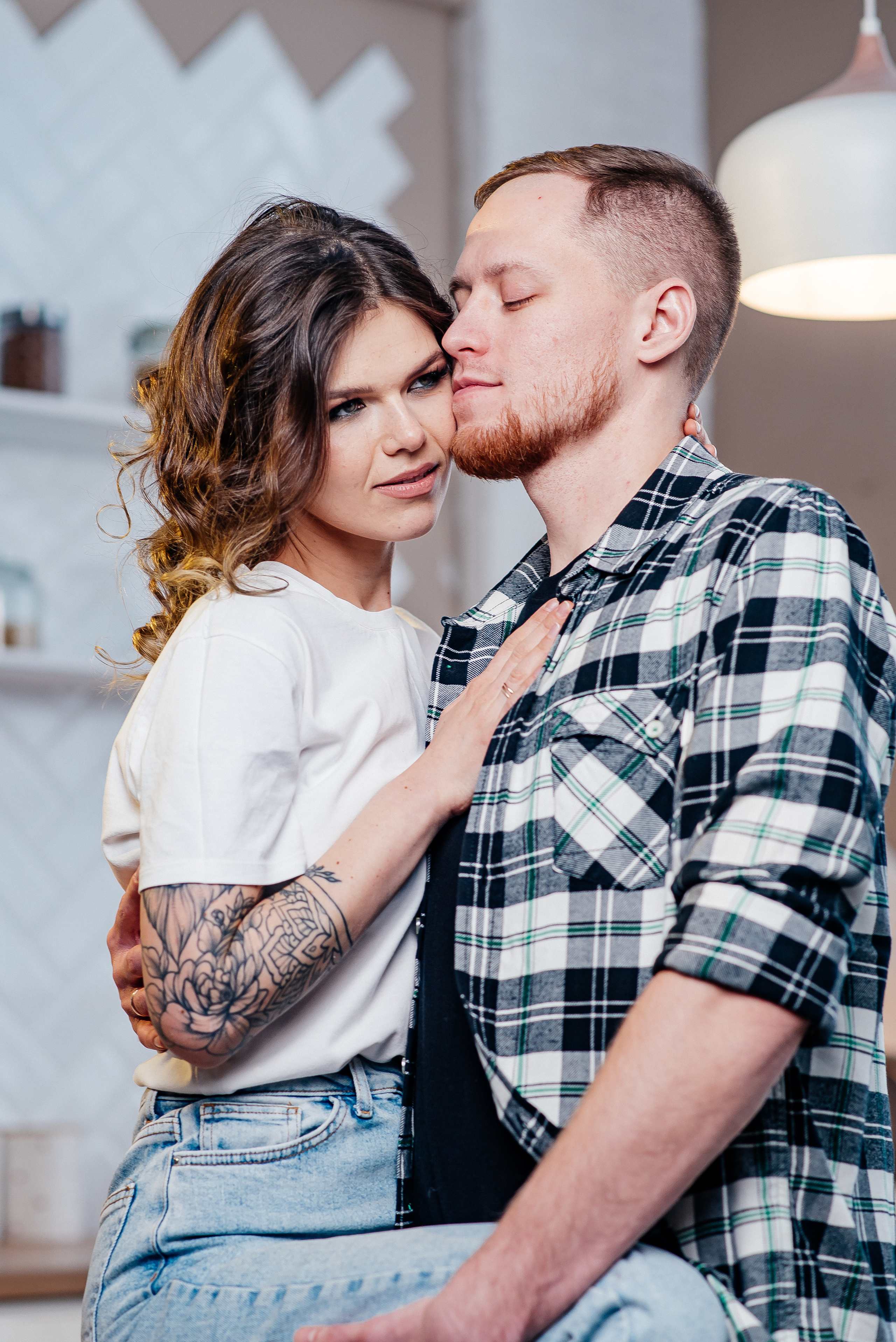 Love story фотосессия на кухне — София и Иван