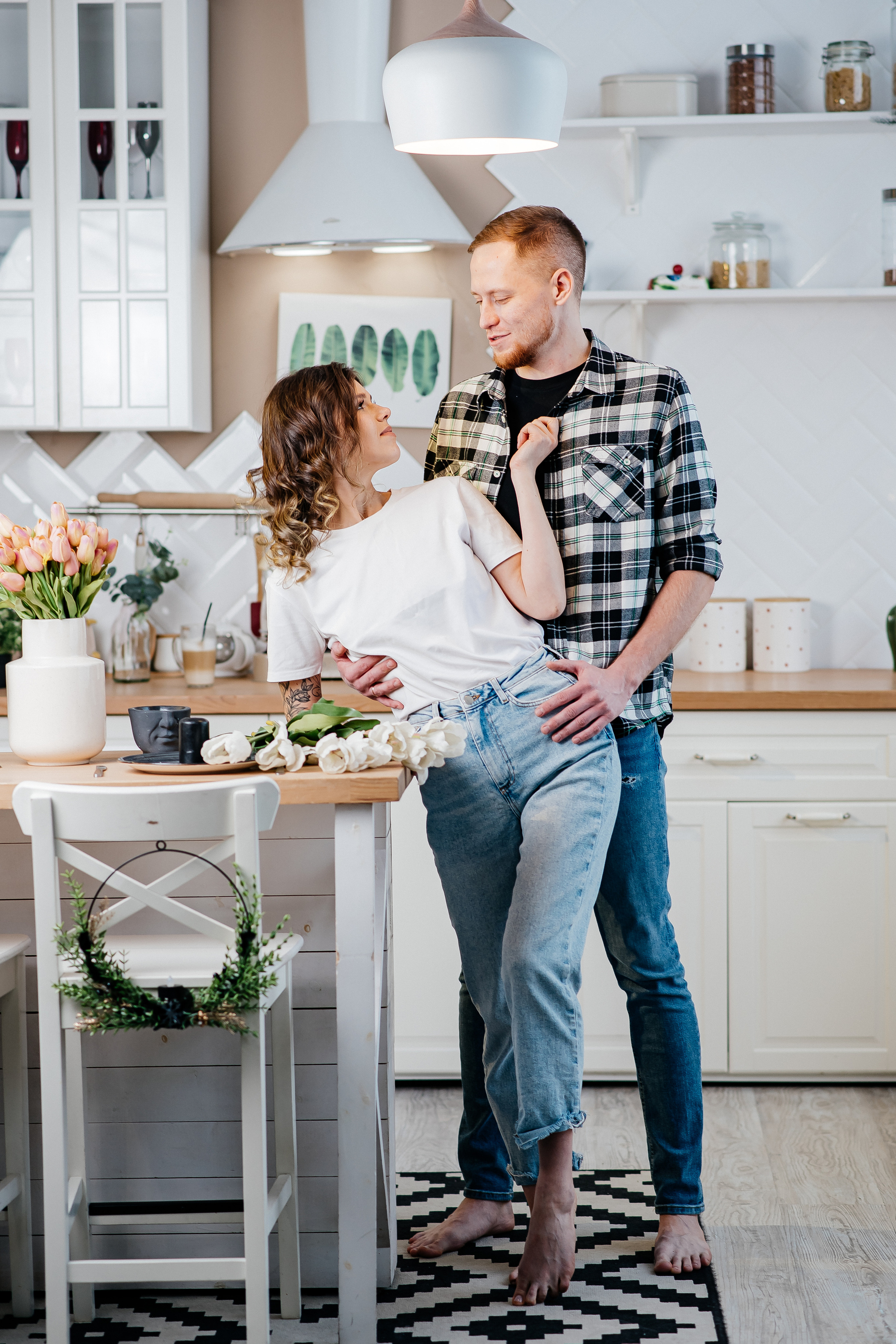 Love story фотосессия на кухне — София и Иван