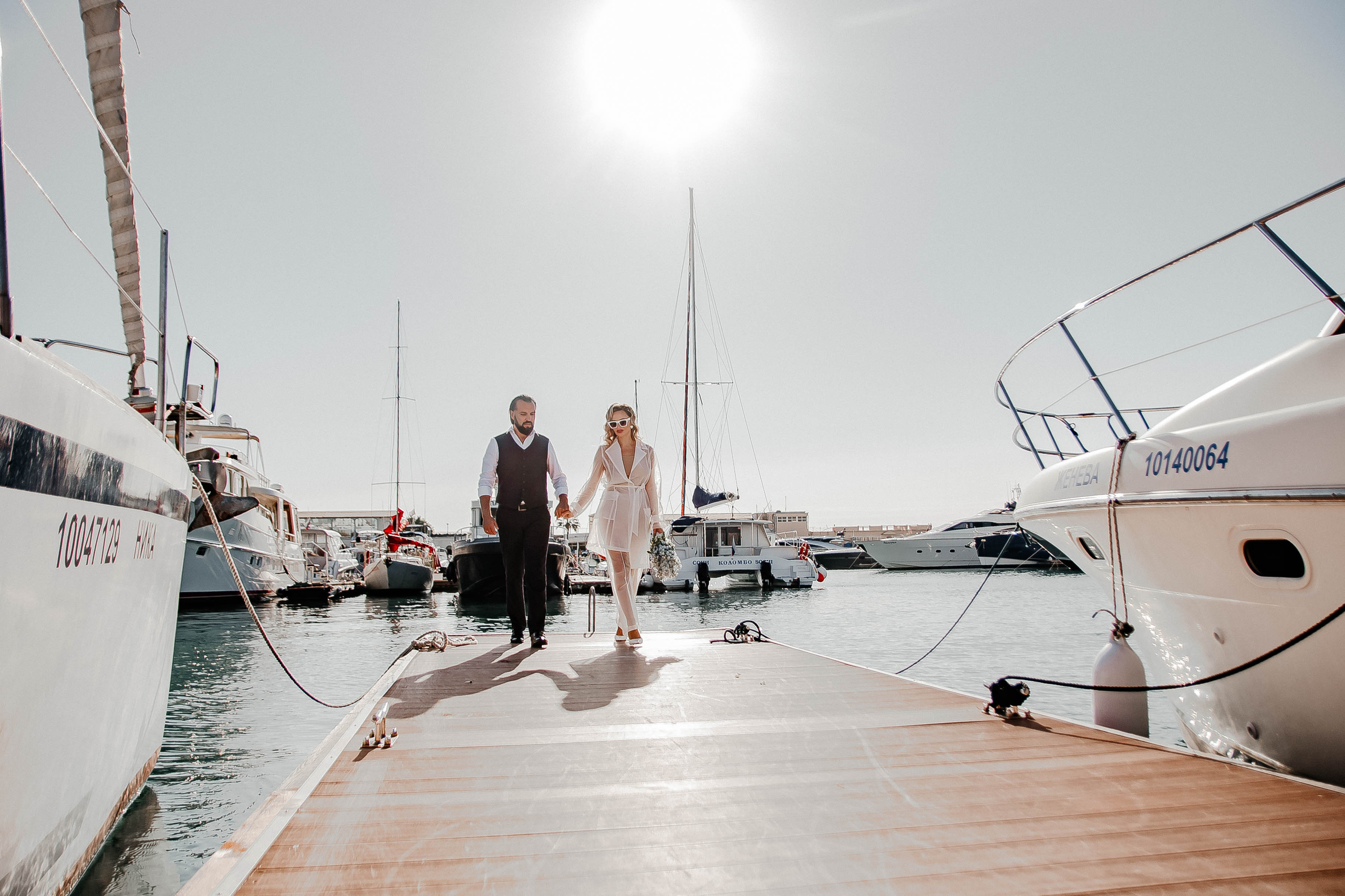 Свадебная фотосессия на яхте — Татьяна и Иван