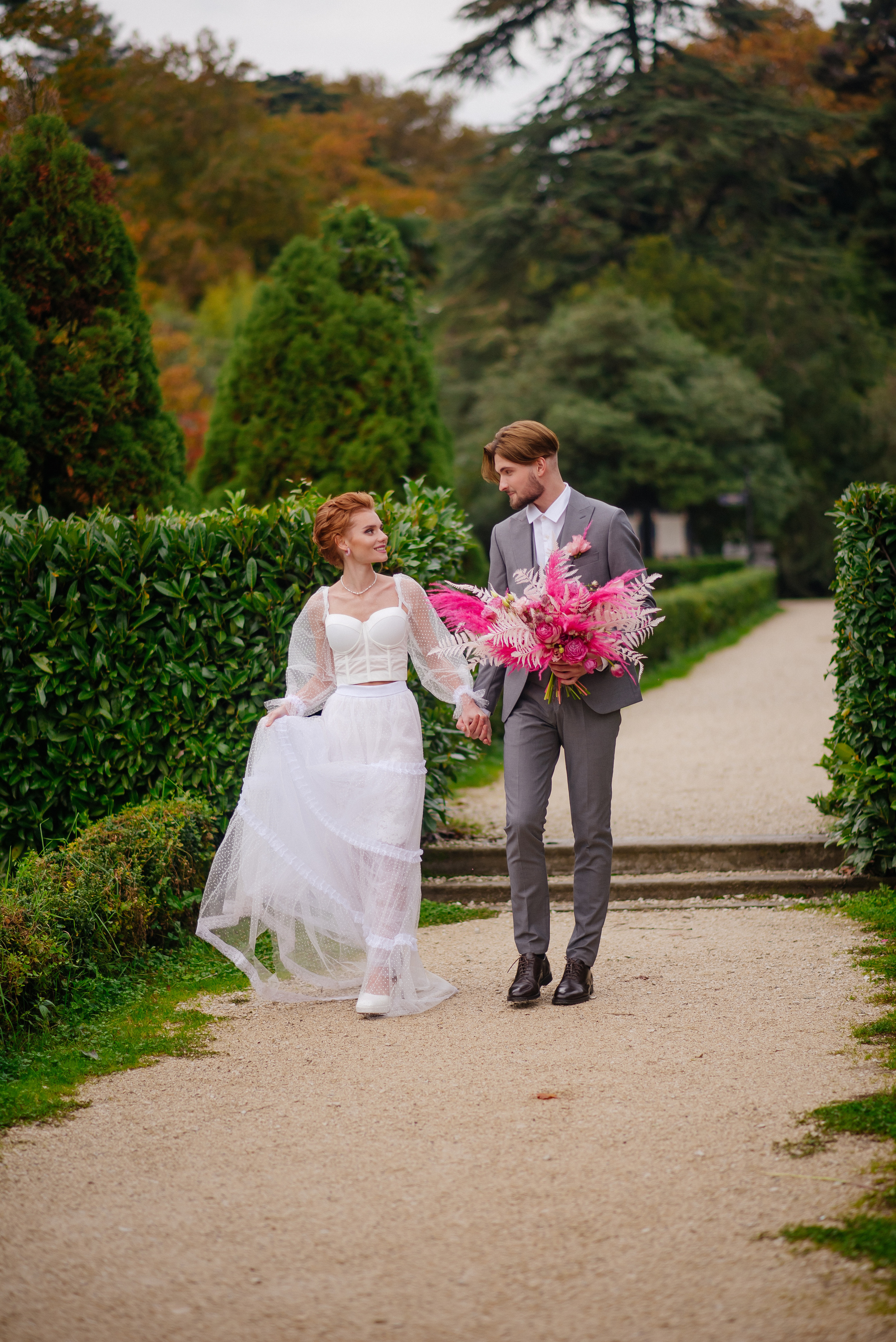 Свадебная фотосессия в парке Южные культуры, Сочи — Александр и Анастасия