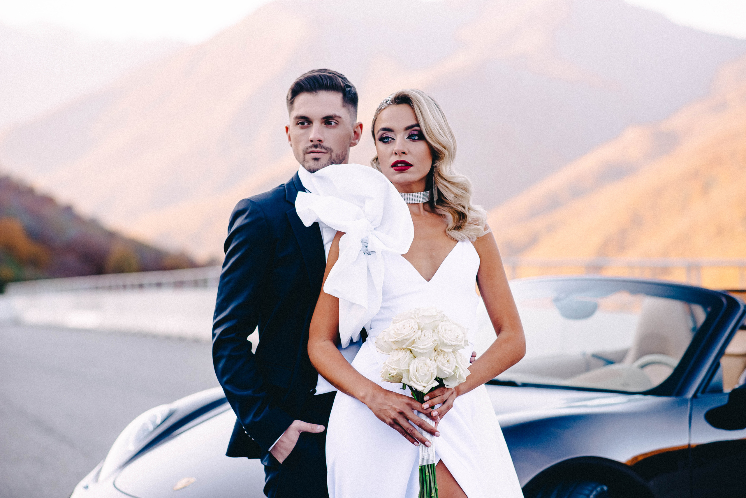 Свадебная съёмка в горах Роза Хутор — Анастасия и Денис