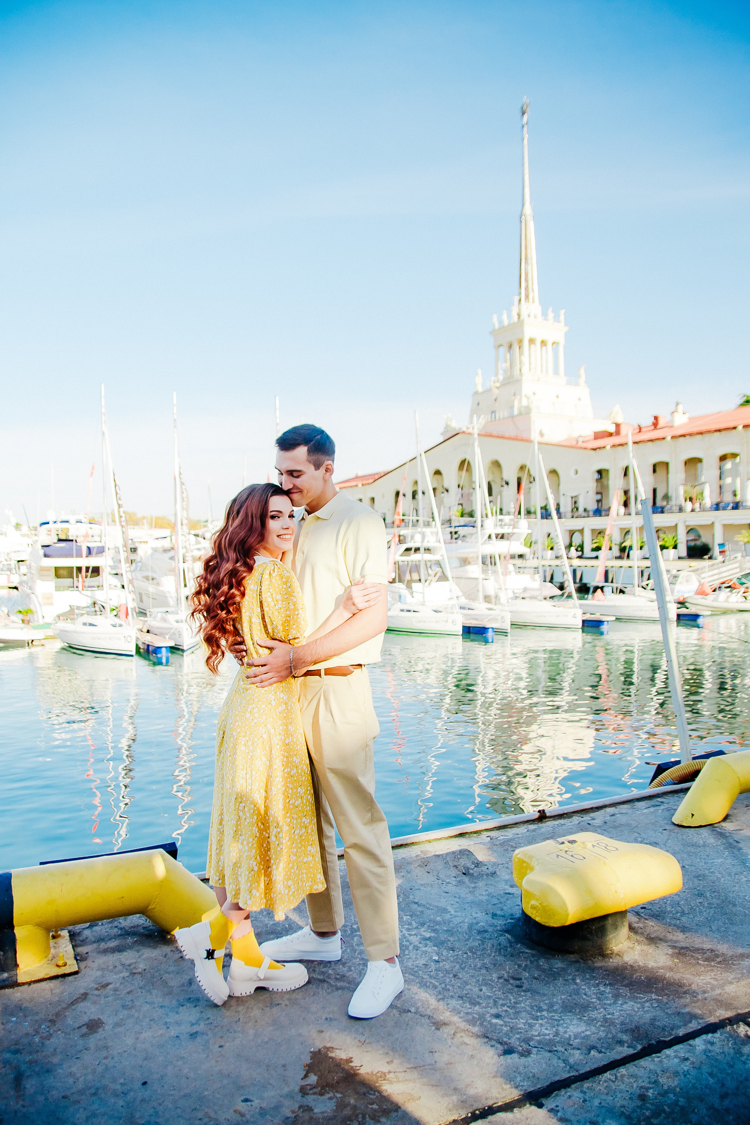 Love story фотосессия. Морской порт Сочи. Дарья и Юрий