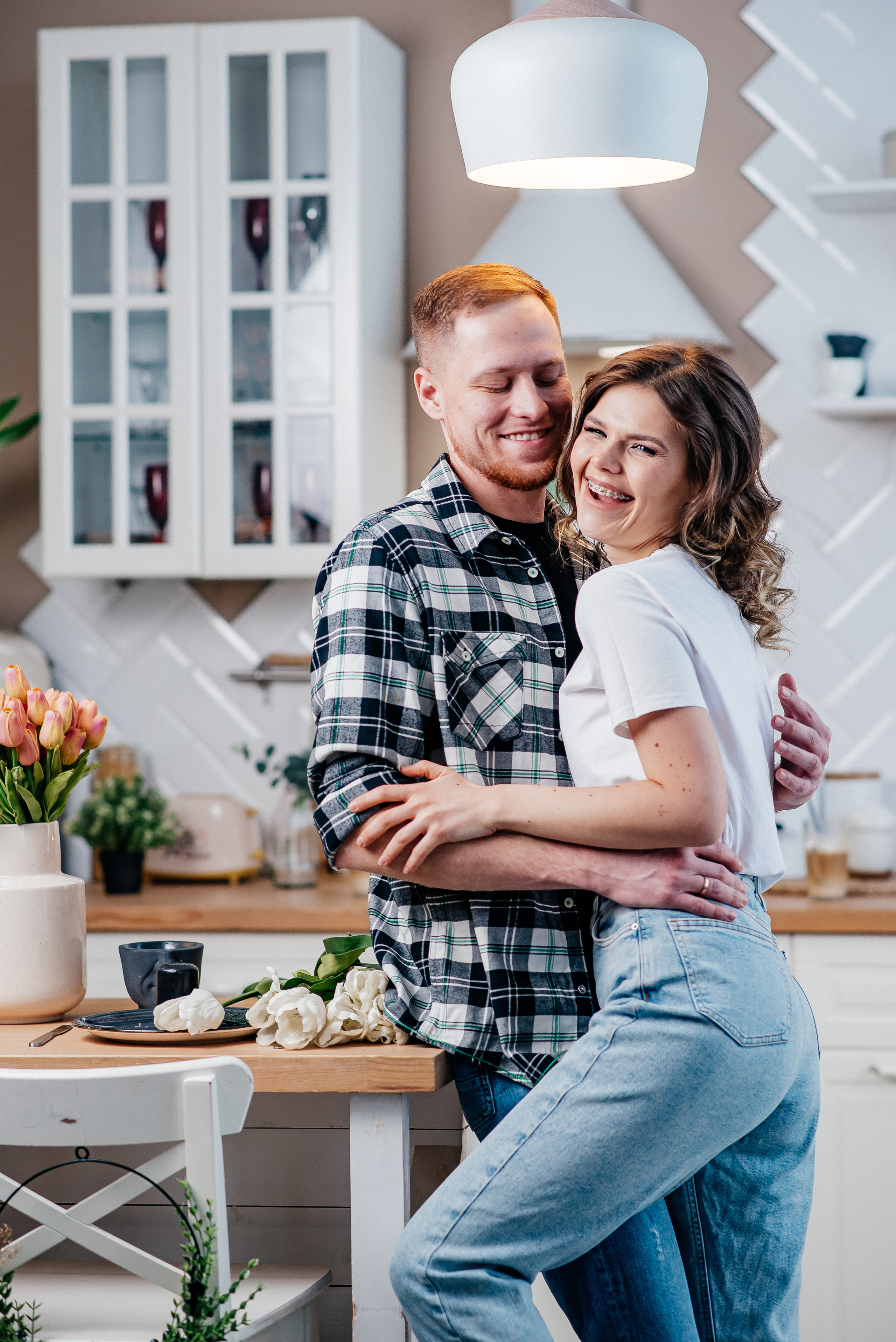 Love story фотосессия на кухне — София и Иван