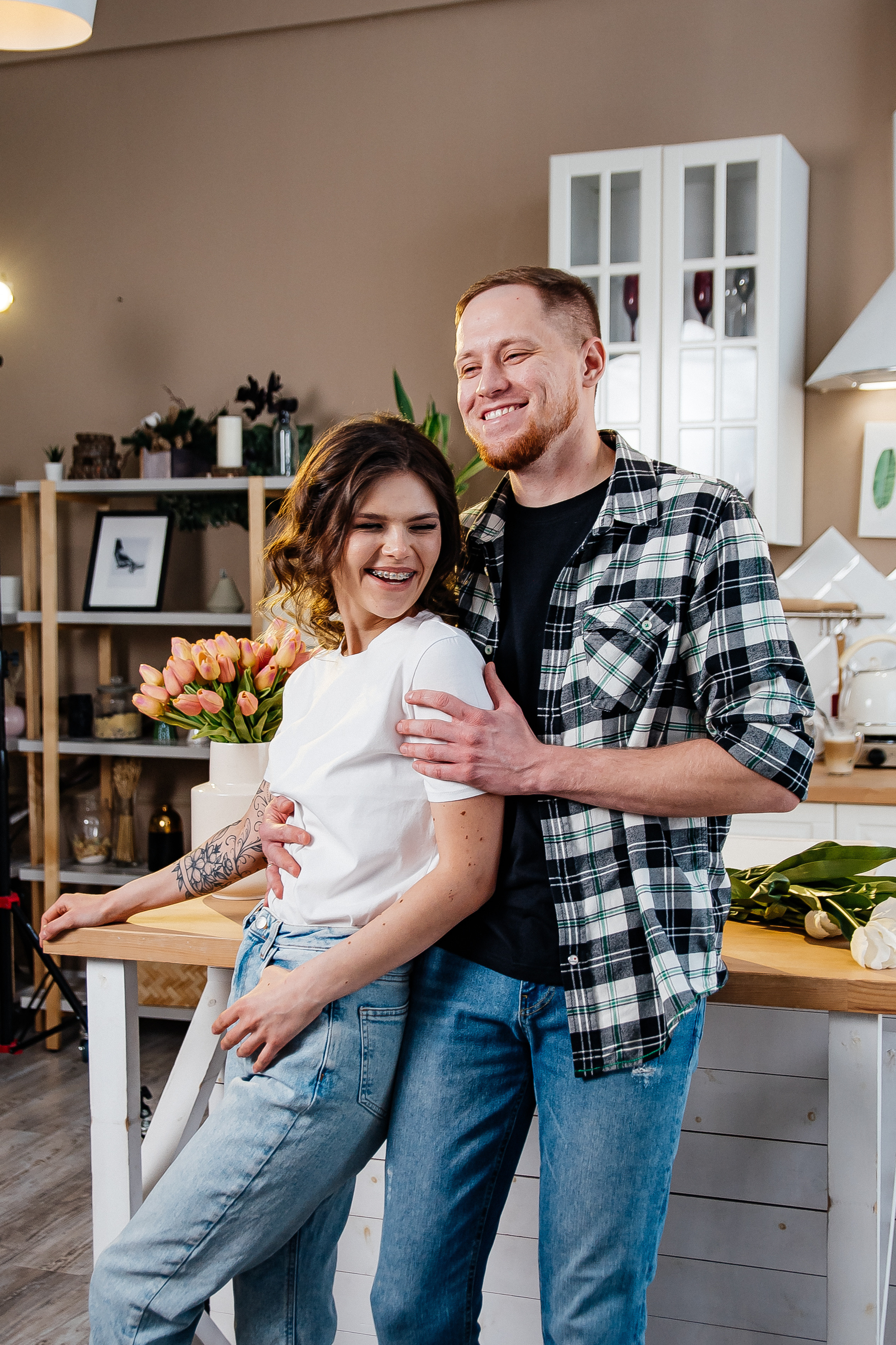 Love story фотосессия на кухне — София и Иван