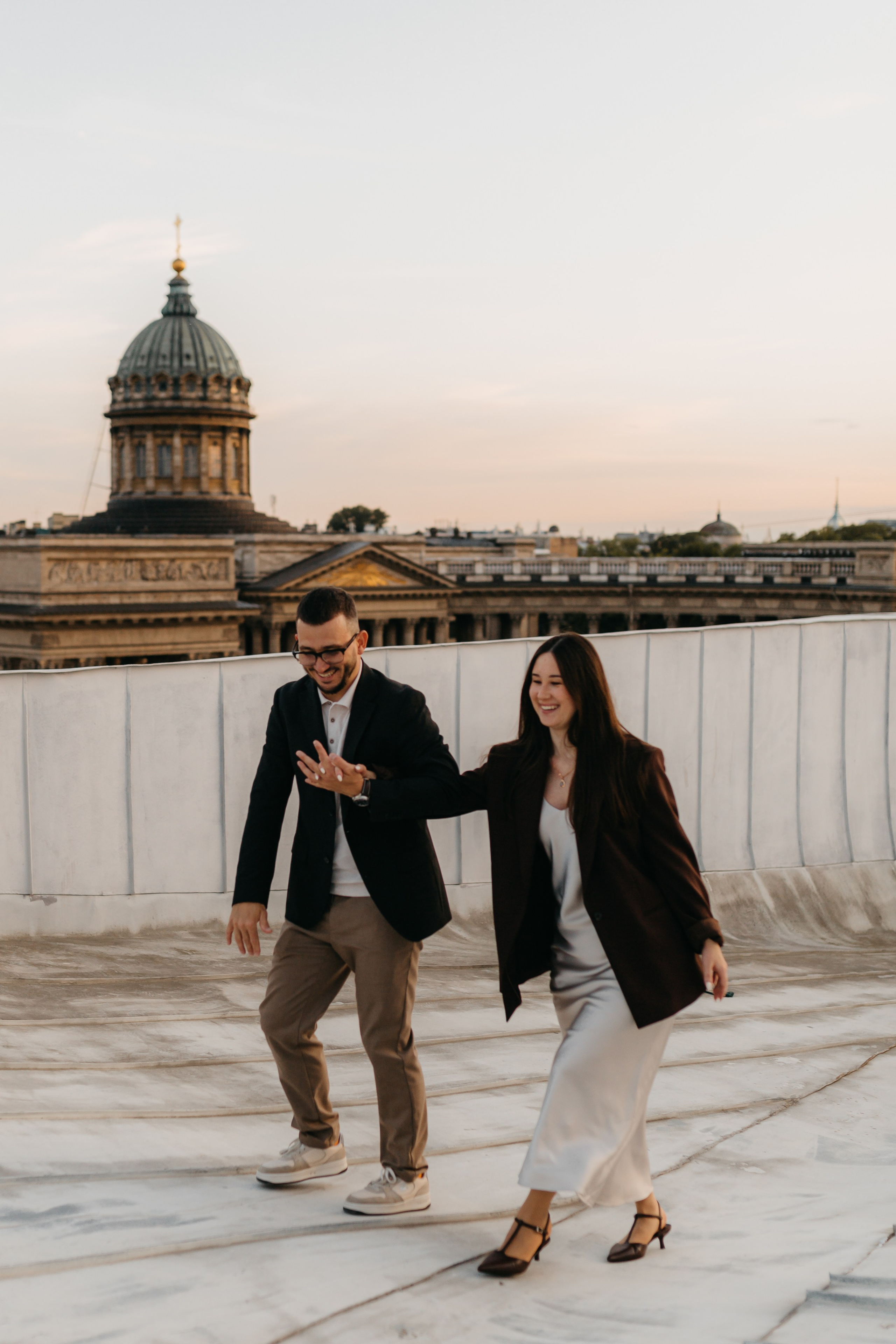 LoveStory на крышах Питера. Фотограф Санкт-Петербург Князева Елизавета
