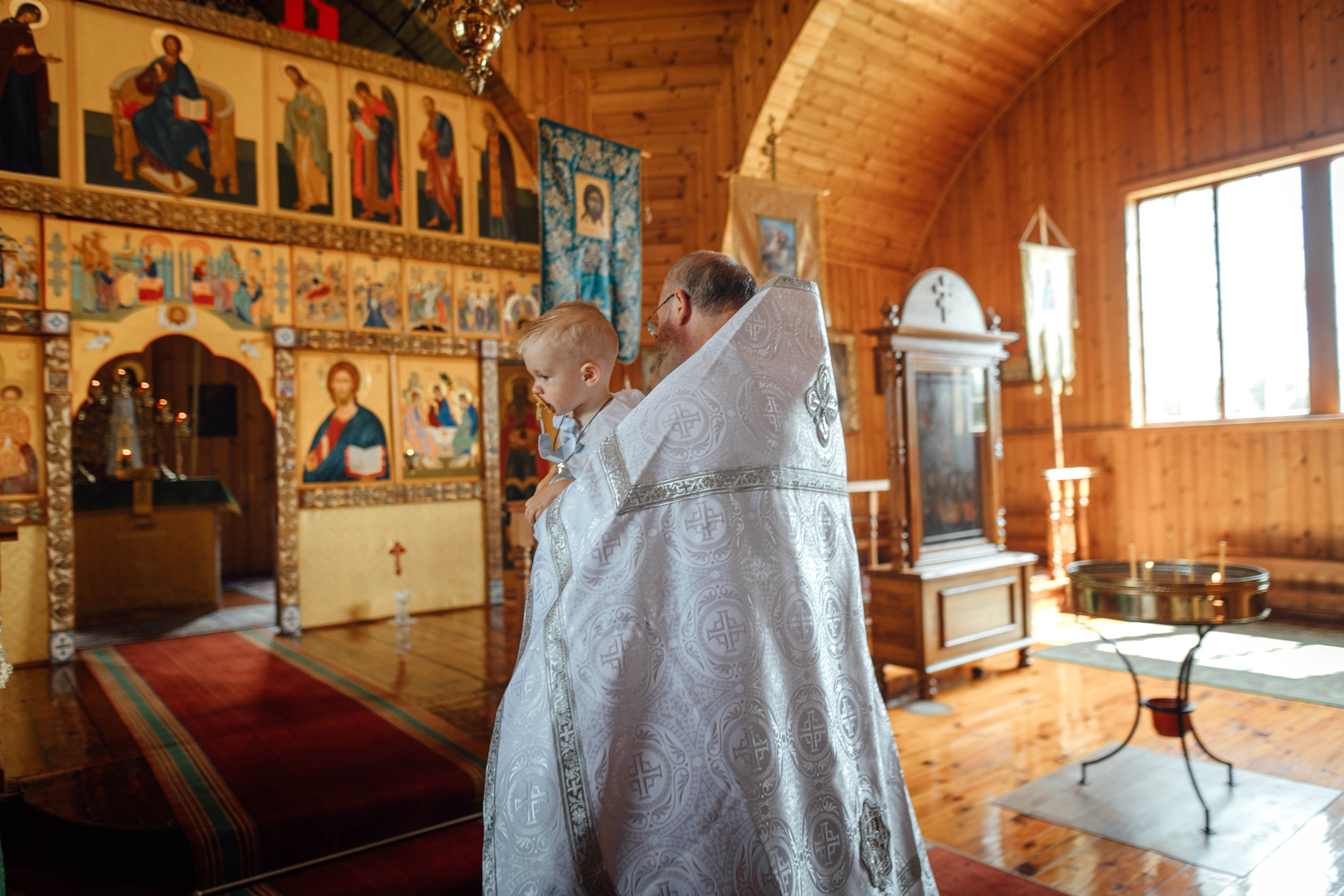Крещение Тимофея, д. Киевец, храм Святой Троицы, август 2025