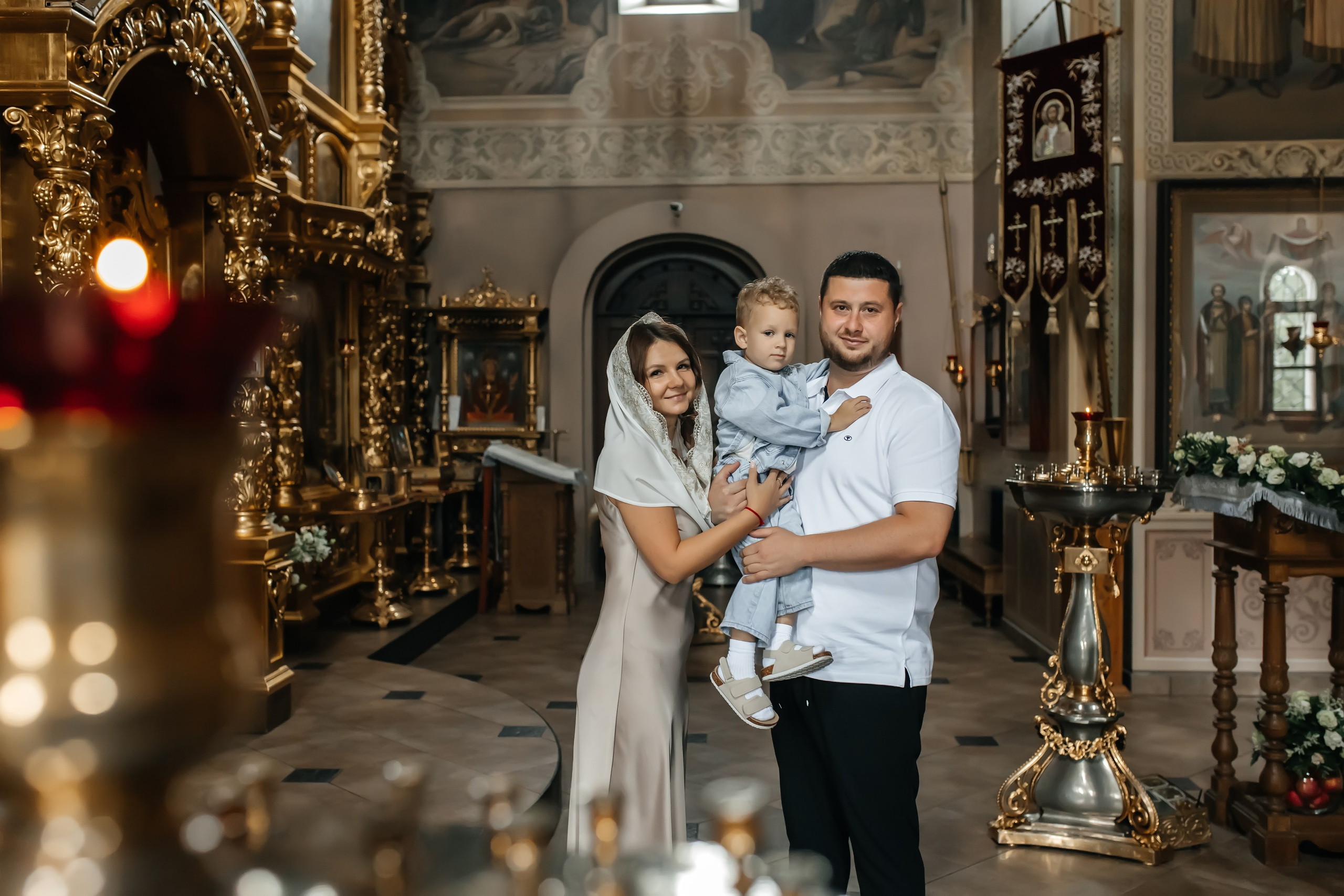 Крещение Гордея в Храме Уара в Вешках. Фотограф на крещение и венчание Москва  Надежда Баланина