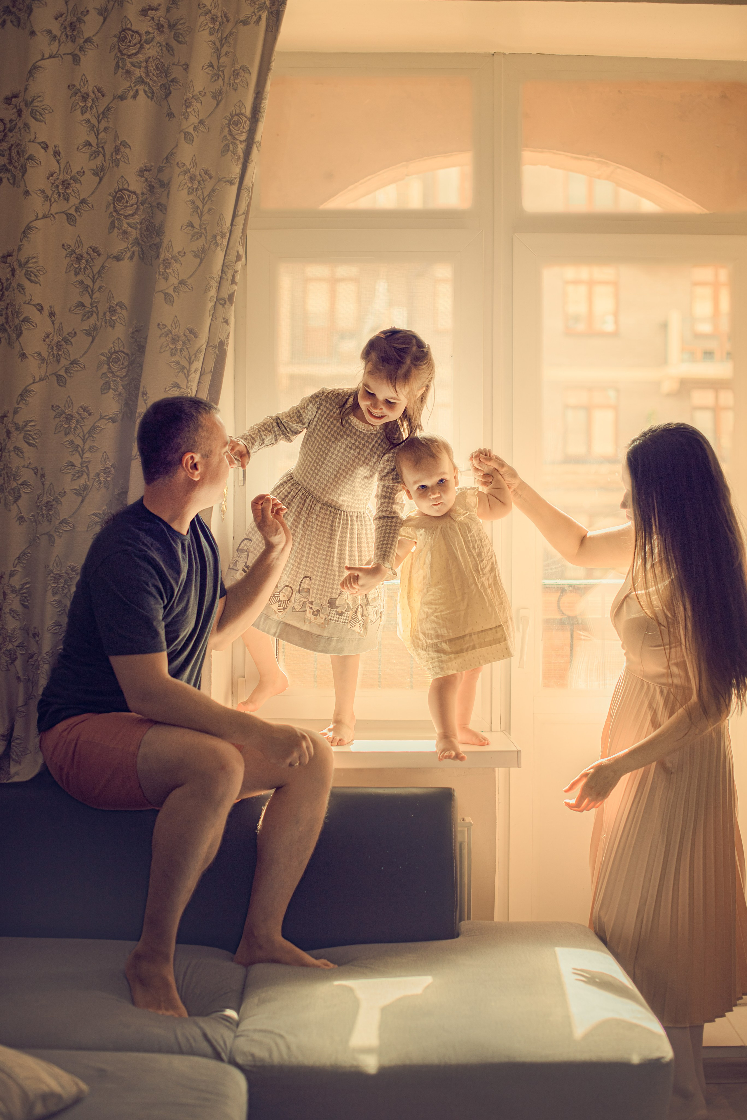 Семейная фотосессия дома. Душевная фотография от сердца к сердцу Марина Жиделева фотограф Москва
